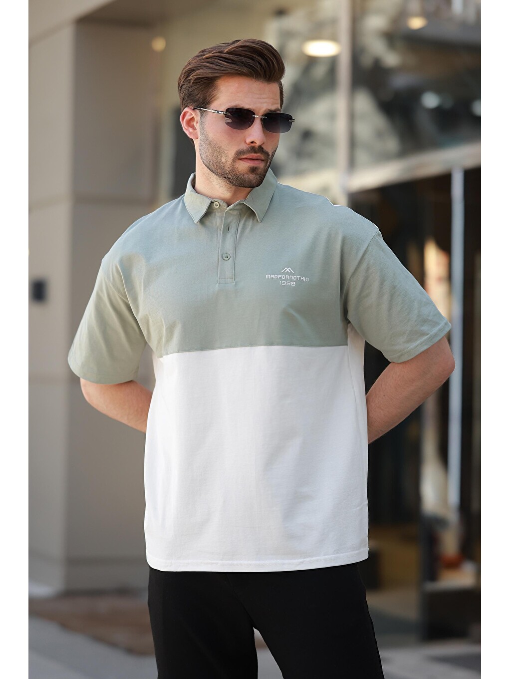 Ekru Polo Yaka Erkek Tişört E7116-1