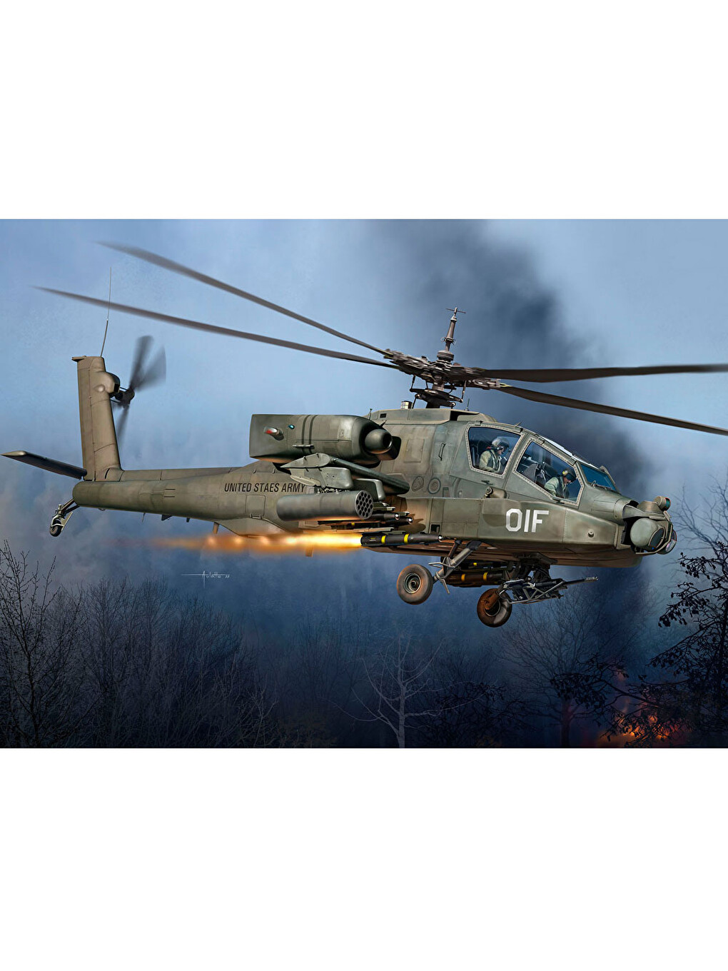 Model Kit Uçak Ah-64a Apache 03824-2