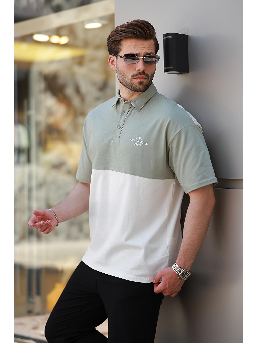 Ekru Polo Yaka Erkek Tişört E7116-3