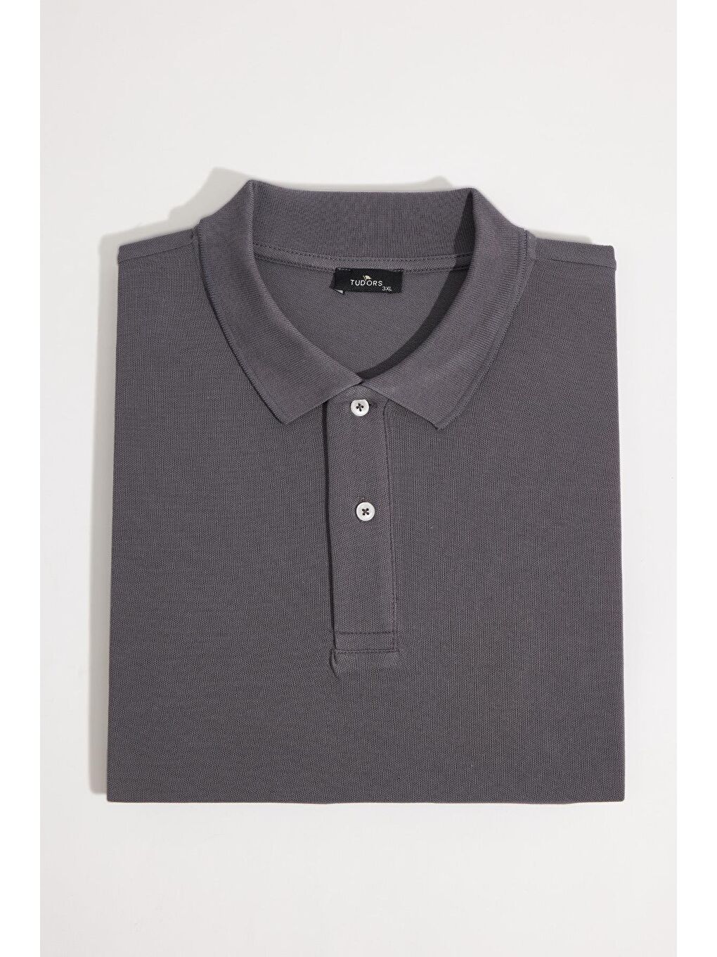 Siyah Erkek Big Size Büyük Beden %100 Pamuk Düz Pike Gri Polo Yaka Tişört