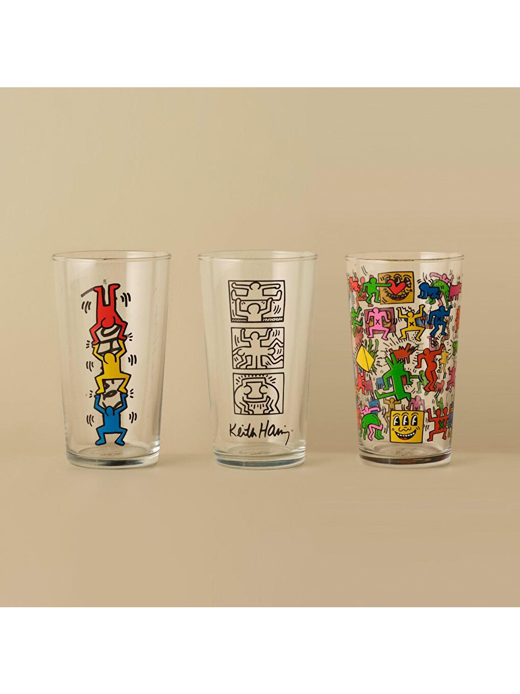 Bella Maison Karışık Keith Haring Bardak Seti 3'lü