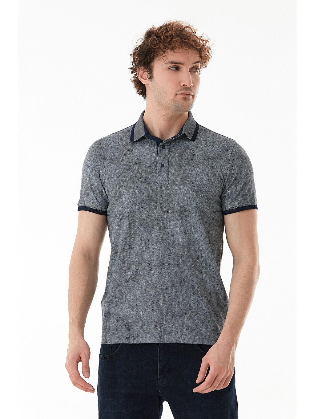 Mavi Basic Polo Yaka Slim Fit Tişört-1