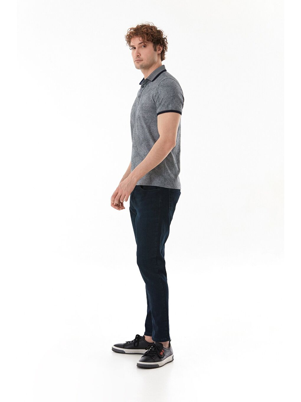 Mavi Basic Polo Yaka Slim Fit Tişört-4