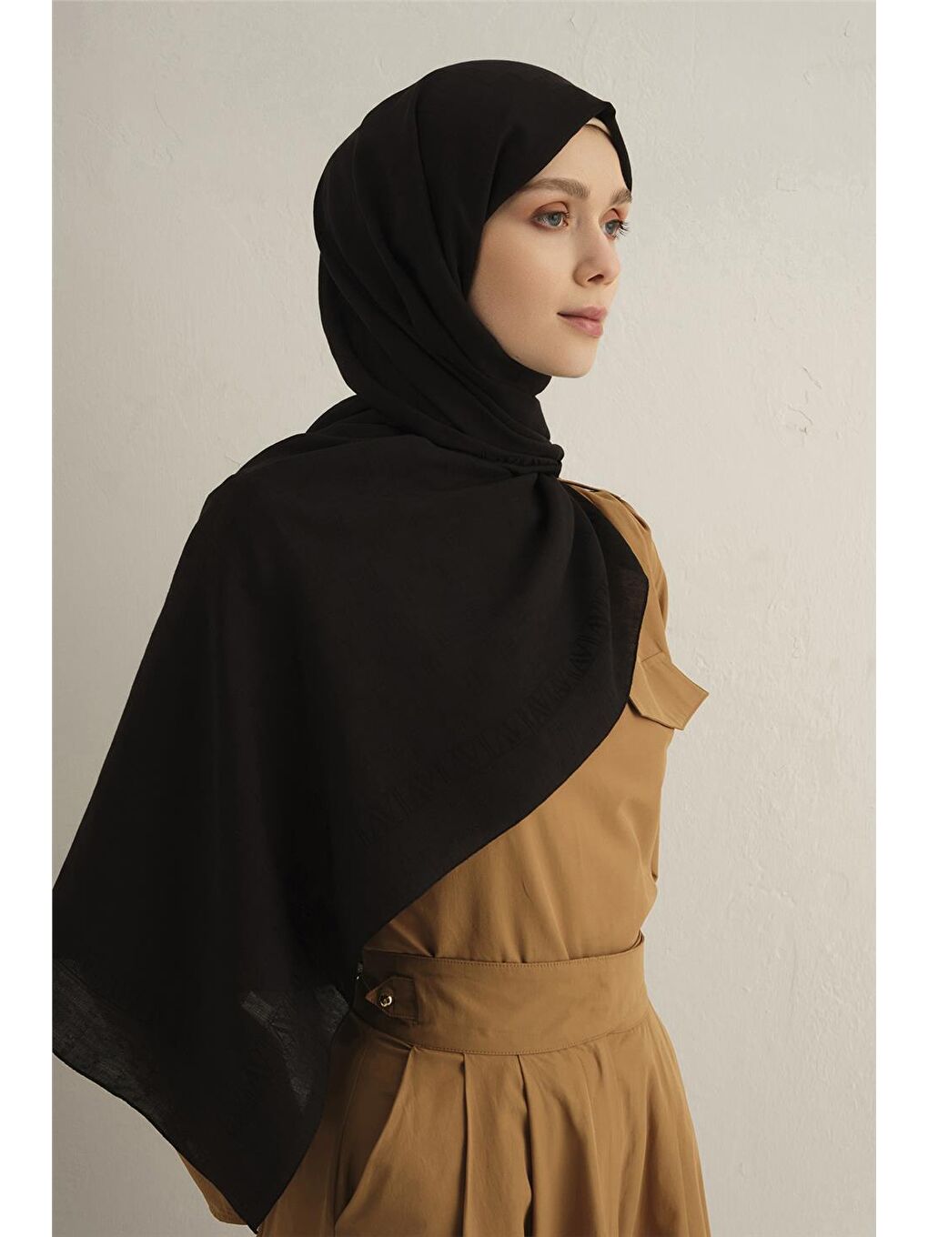 Siyah Pamora Dama Çerçeve Şal 2 01-2