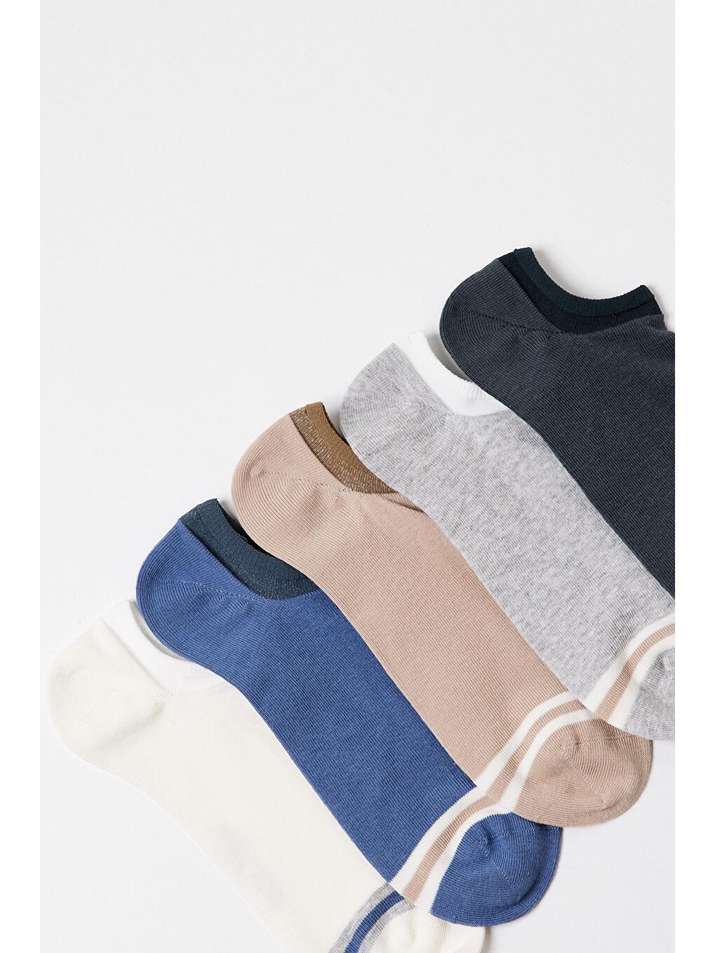 Karışık Erkek 5'Li Paket Step Çorap-1