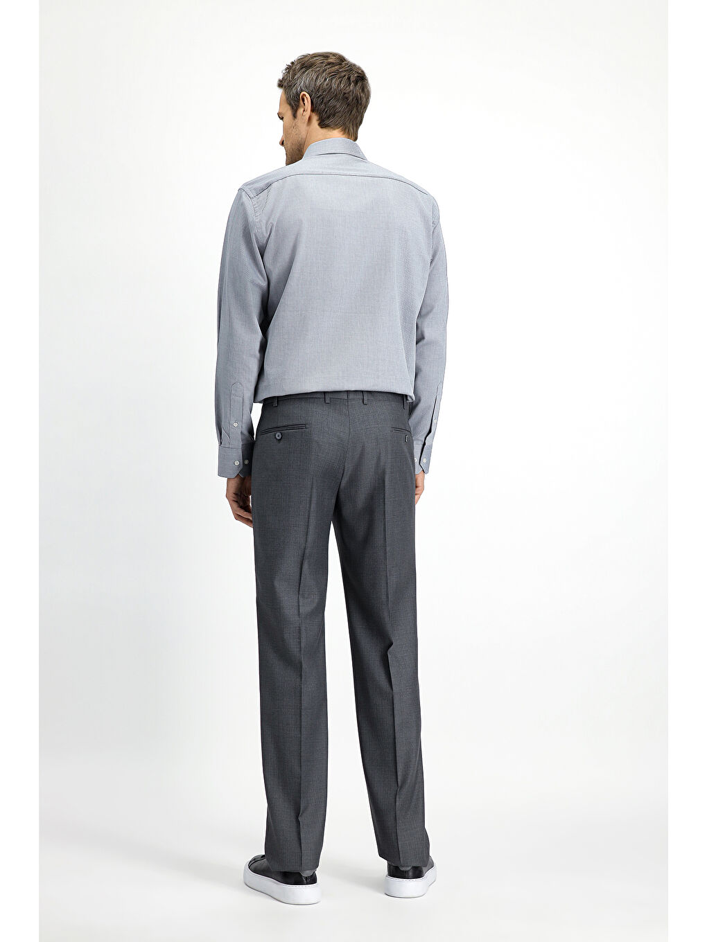 Gri Klasik Kumaş Pantolon-2