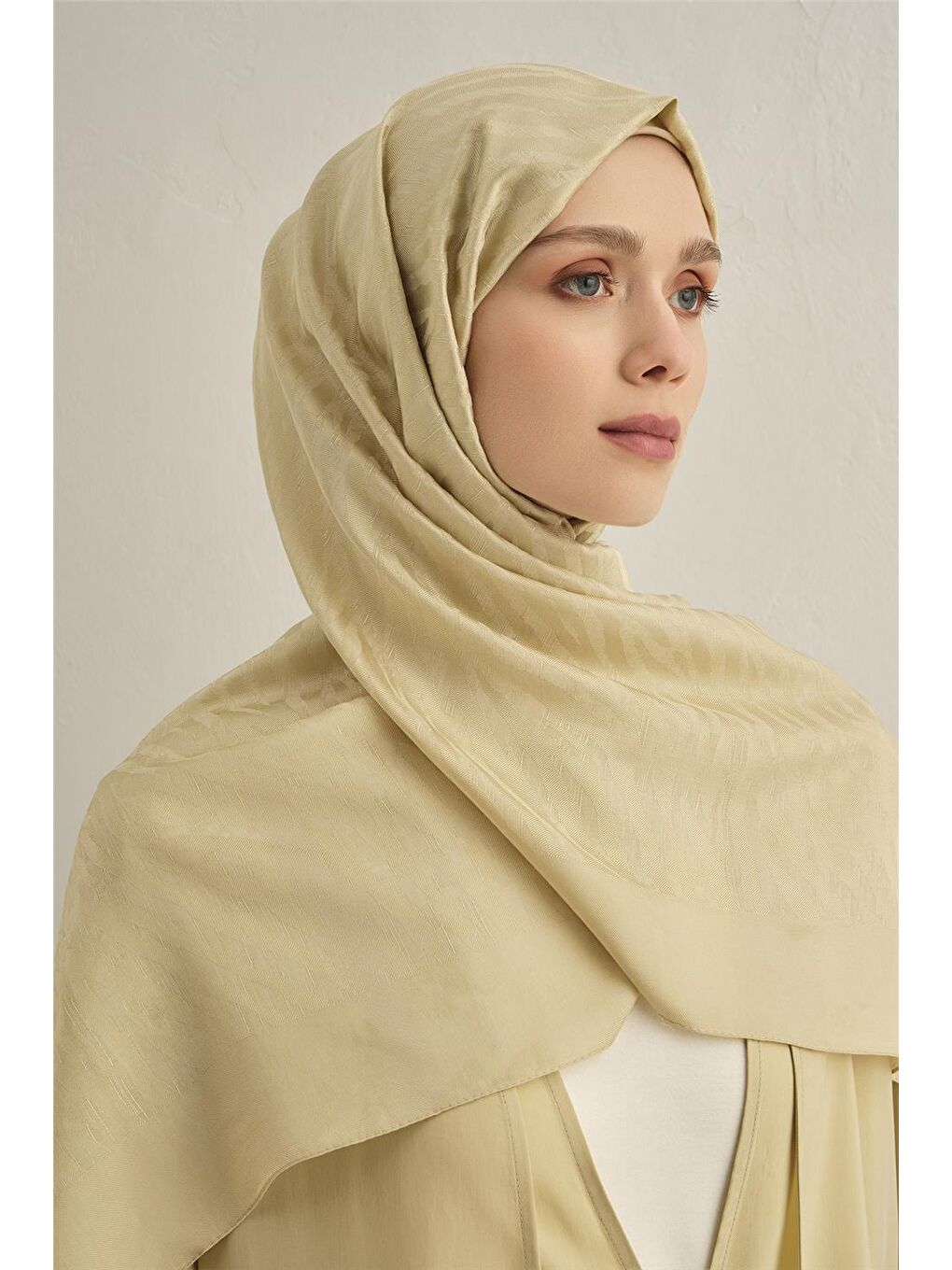 Bej Pamora Zebra Desen Şal 1 62-3