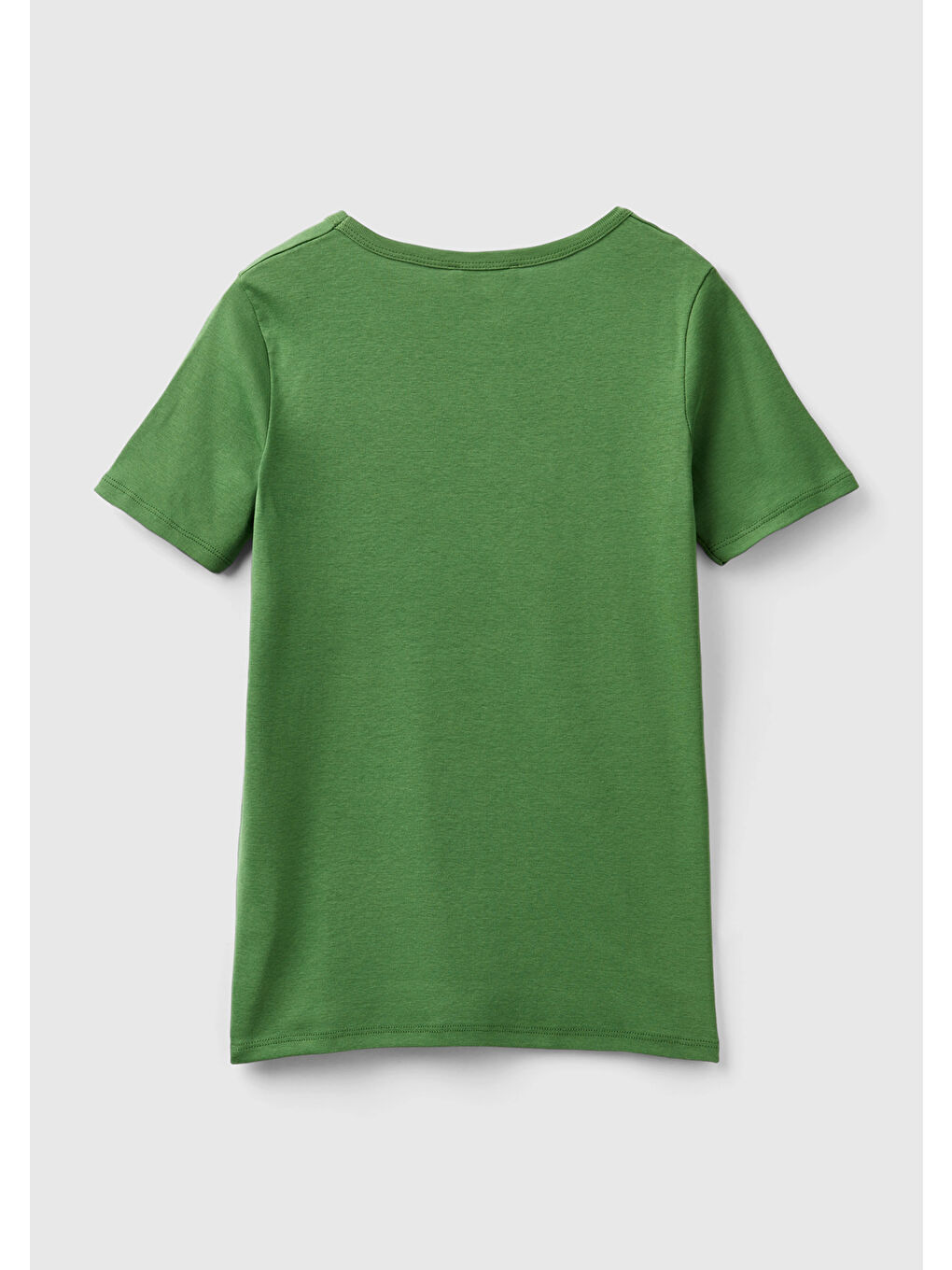 United Colors Of Benetton Kadın Soluk Yeşil  100 Pamuk Basic Kısa Kollu Bisiklet Yaka T Shirt - 3