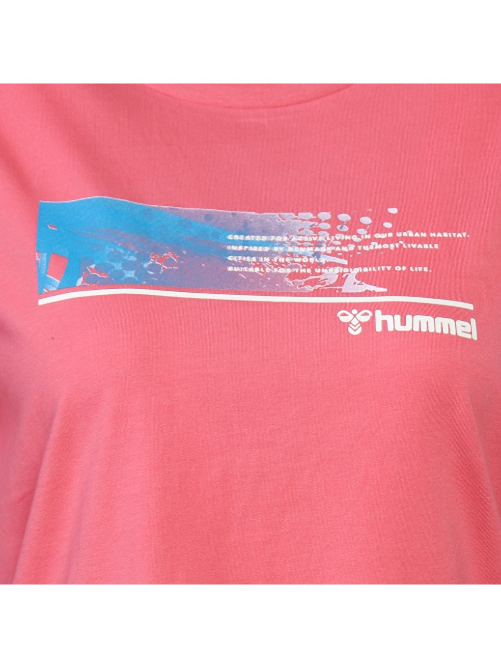 Hummel Pembe Mestan Kadın Pembe Bisiklet Yaka Tişört - 3