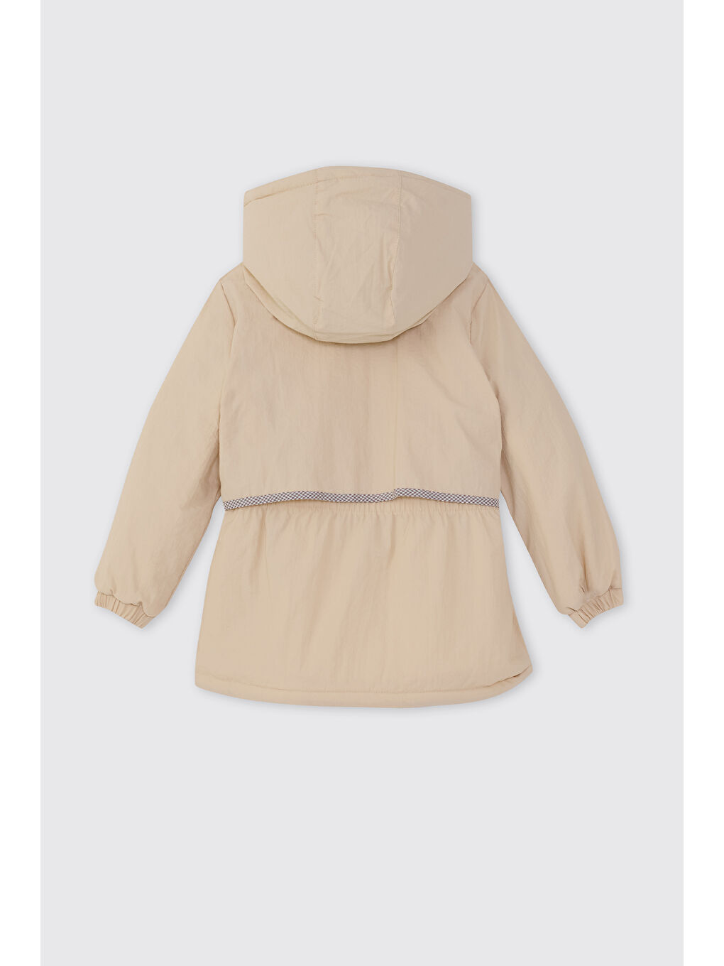 Kız Bebek Şapkalı Bej Mont-1