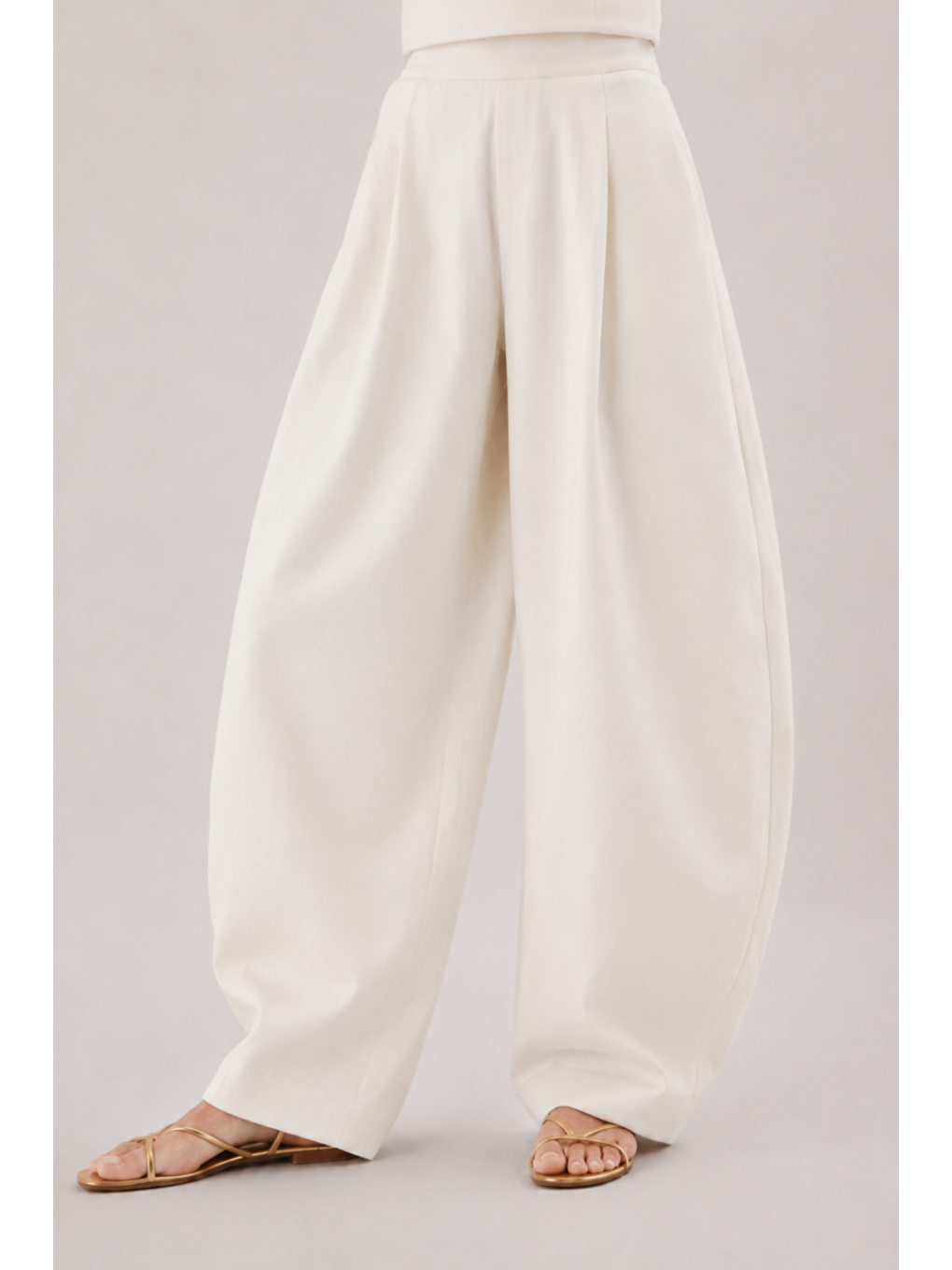 Cove | Barrel Pantolon Ekru-5