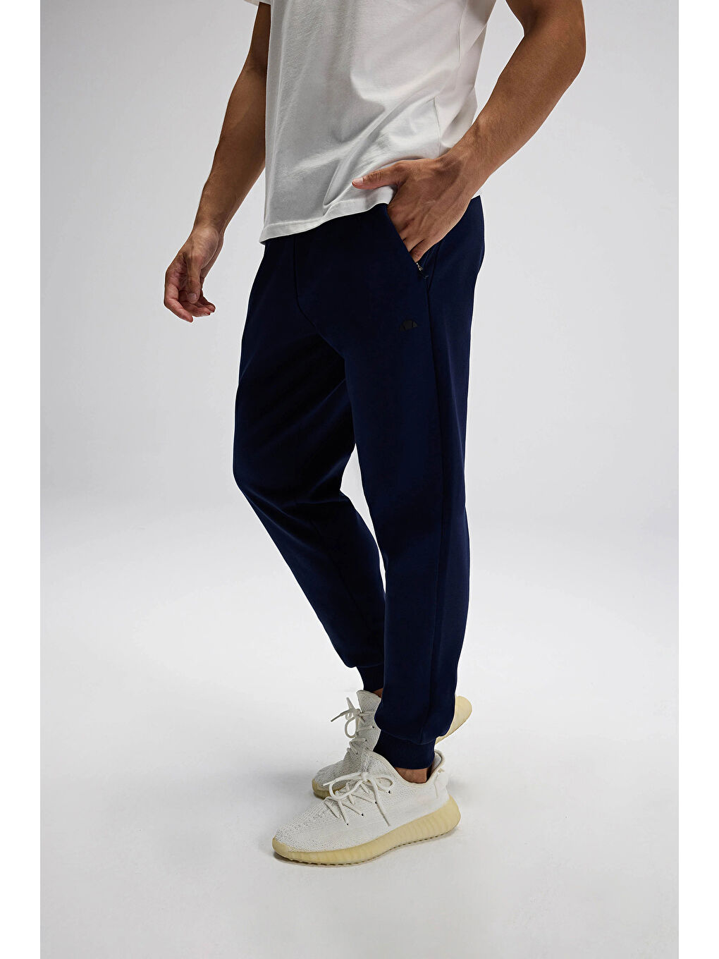 Lacivert Pamuklu Regular Fit Normal Bel Ribanalı Paça Eşofman Altı EM554-NV-2