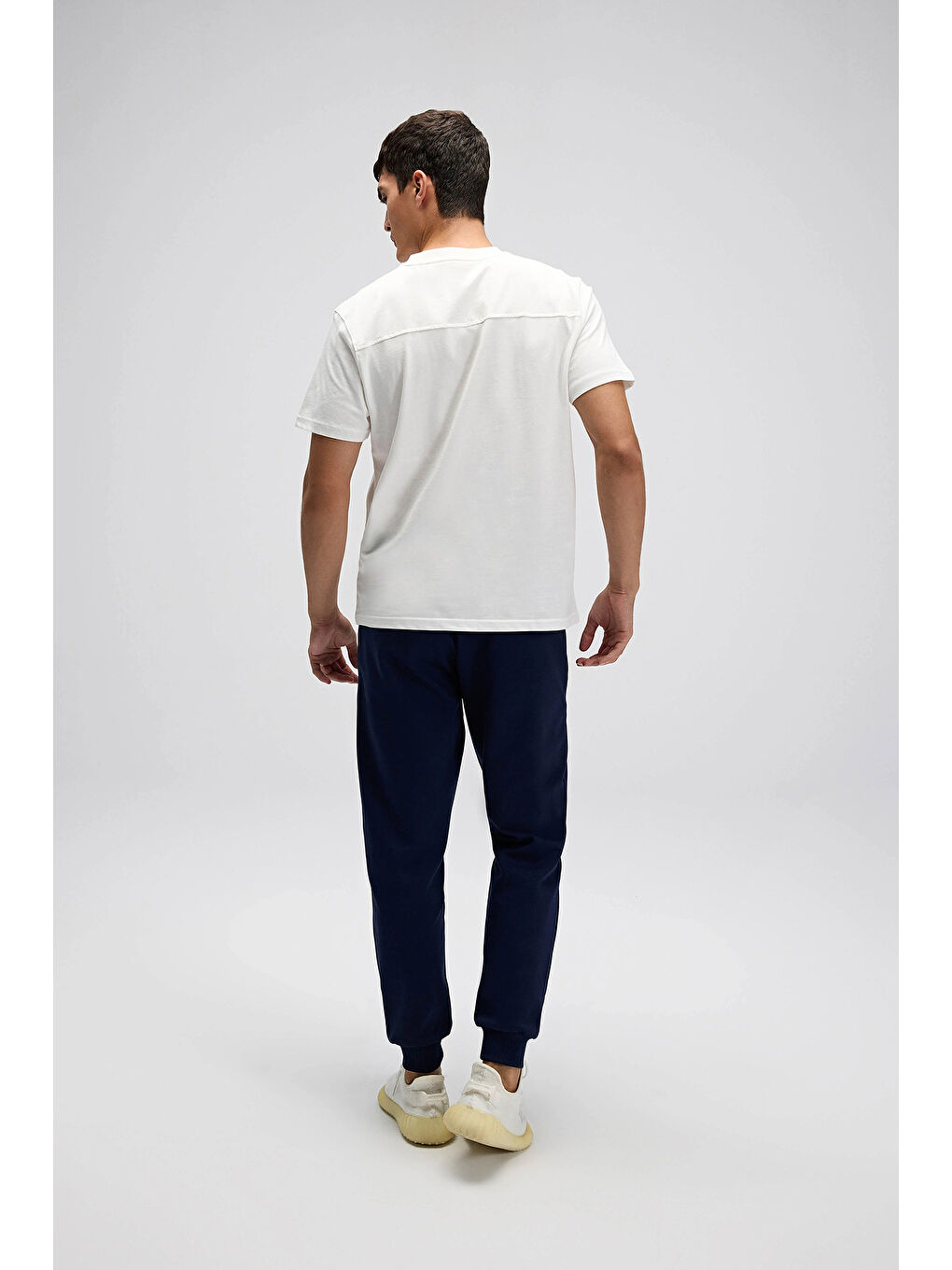 Lacivert Pamuklu Regular Fit Normal Bel Ribanalı Paça Eşofman Altı EM554-NV-4