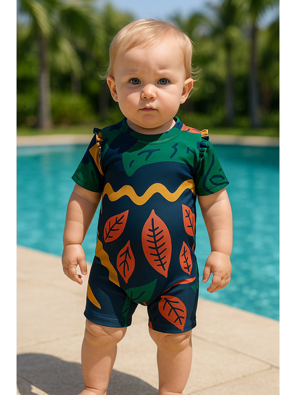 Oyun Desen Çocuk Mayo İndigo