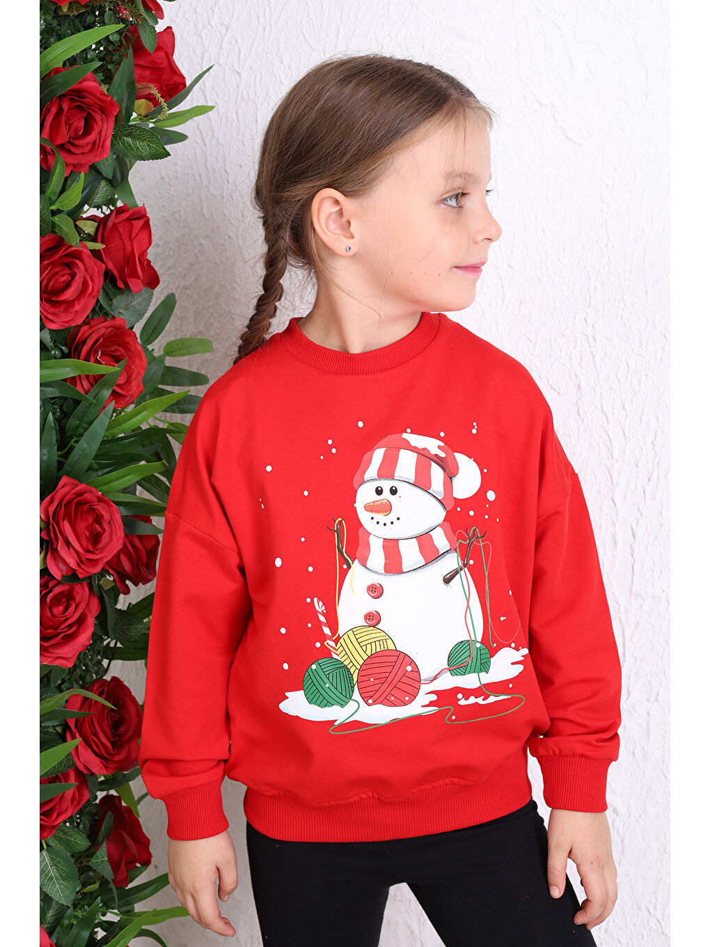 Toontoykids Kırmızı Unisex Çocuk Baskılı Sweatshirt