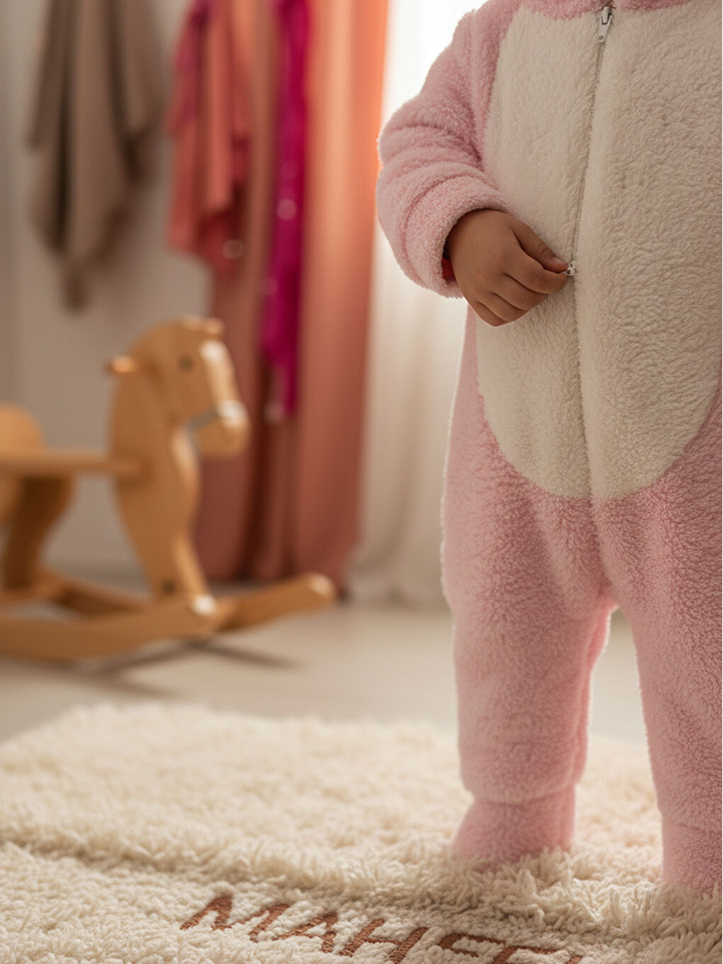 Welsoft Kız Çocuk Pembe Desenli Kışlık  Uyku Tulumu 1–6 Yaş-2