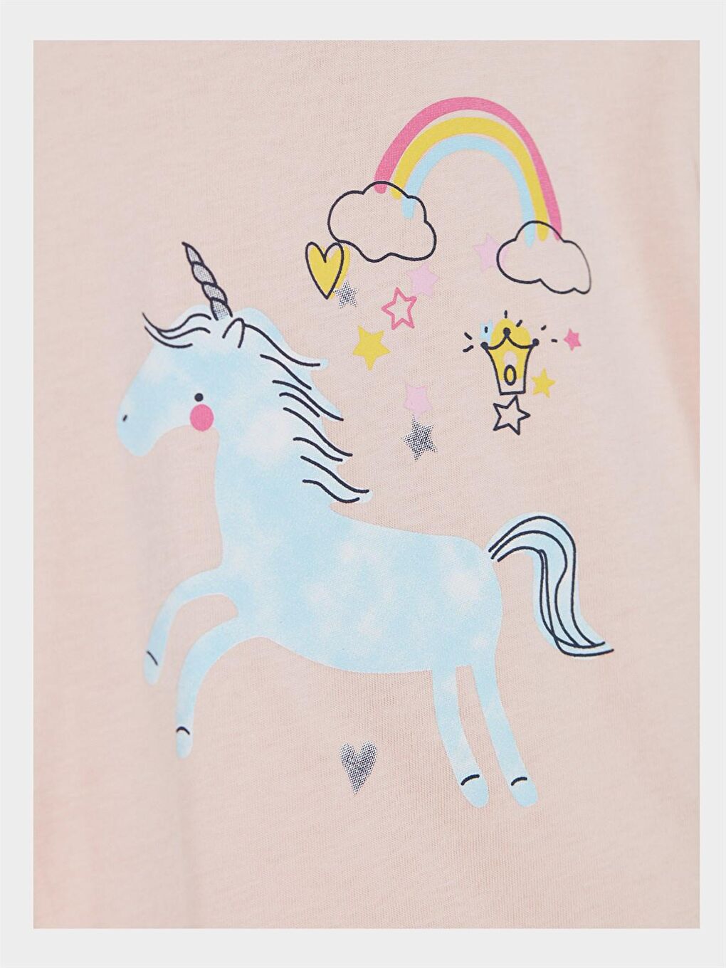 Pembe Kız Bebek Tişört ve Şort 2'li Takım-1