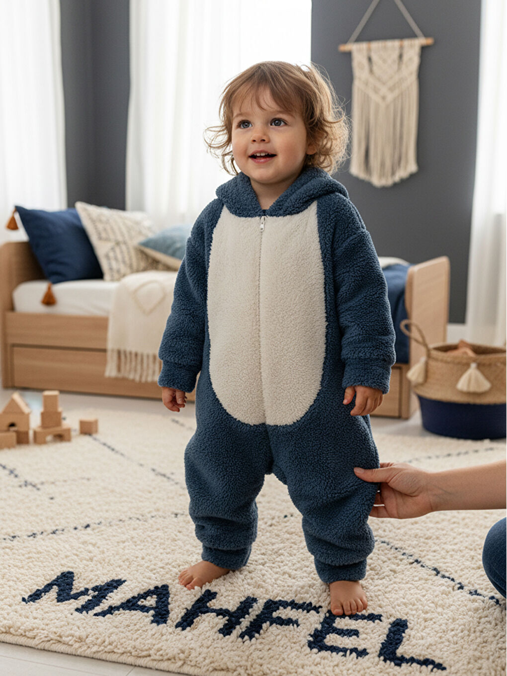 Welsoft Lacivert Kız Çocuk Desenli Kışlık  Uyku Tulumu 1–6 Yaş-2