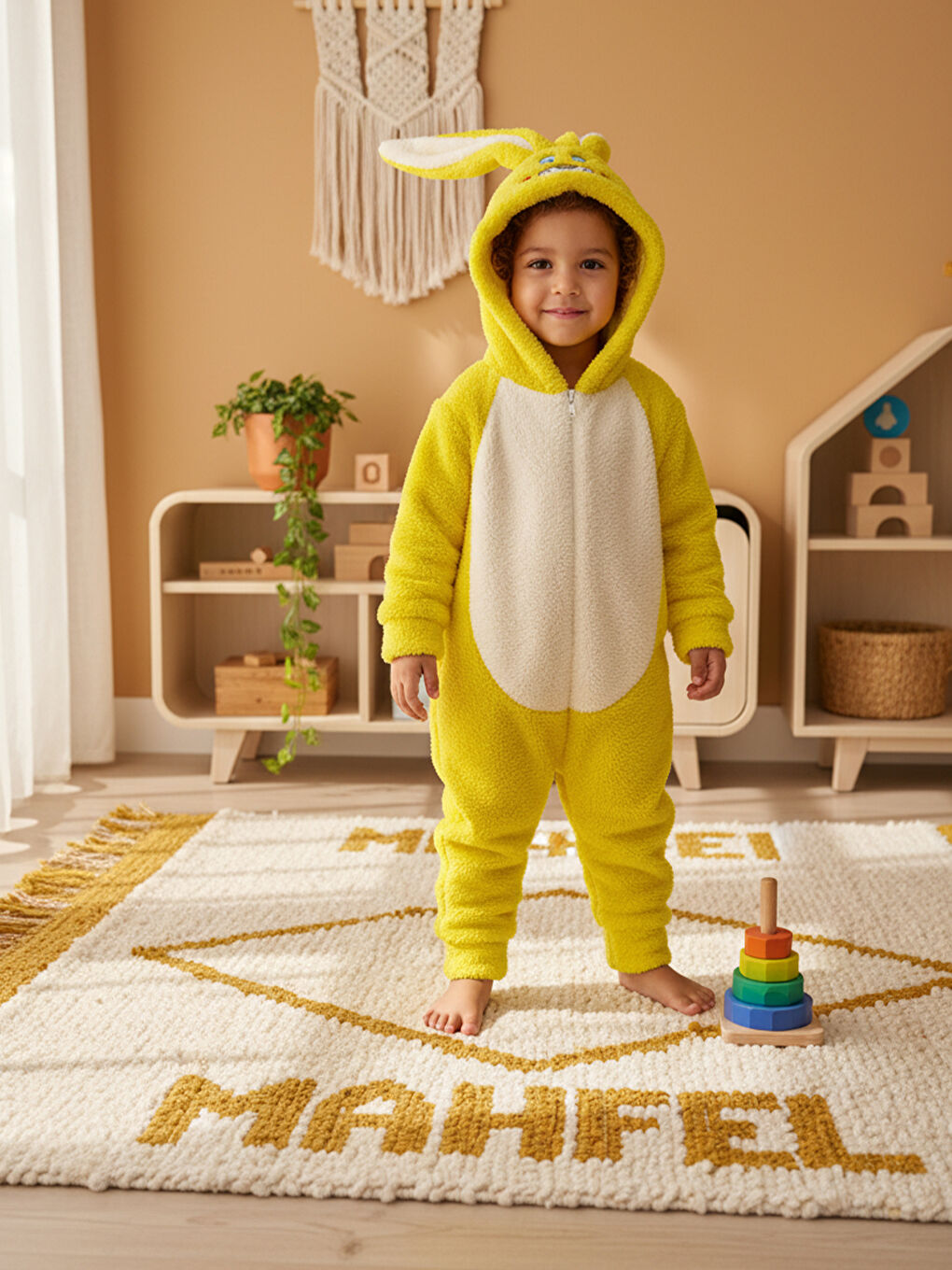 Welsoft Sarı kız Çocuk Desenli Kışlık  Uyku Tulumu 1–6 Yaş-4