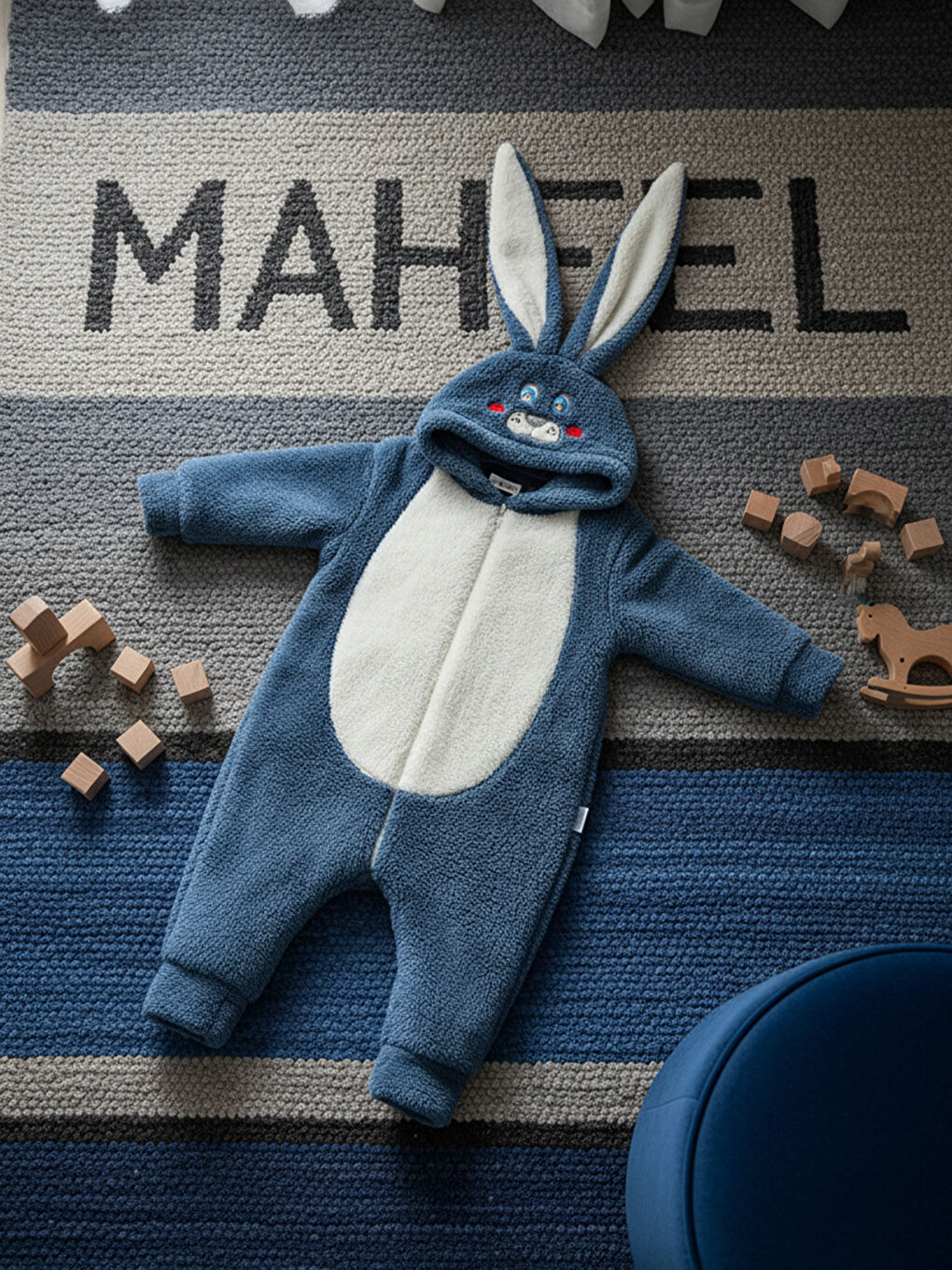 Welsoft Lacivert Kız Çocuk Desenli Kışlık  Uyku Tulumu 1–6 Yaş-6