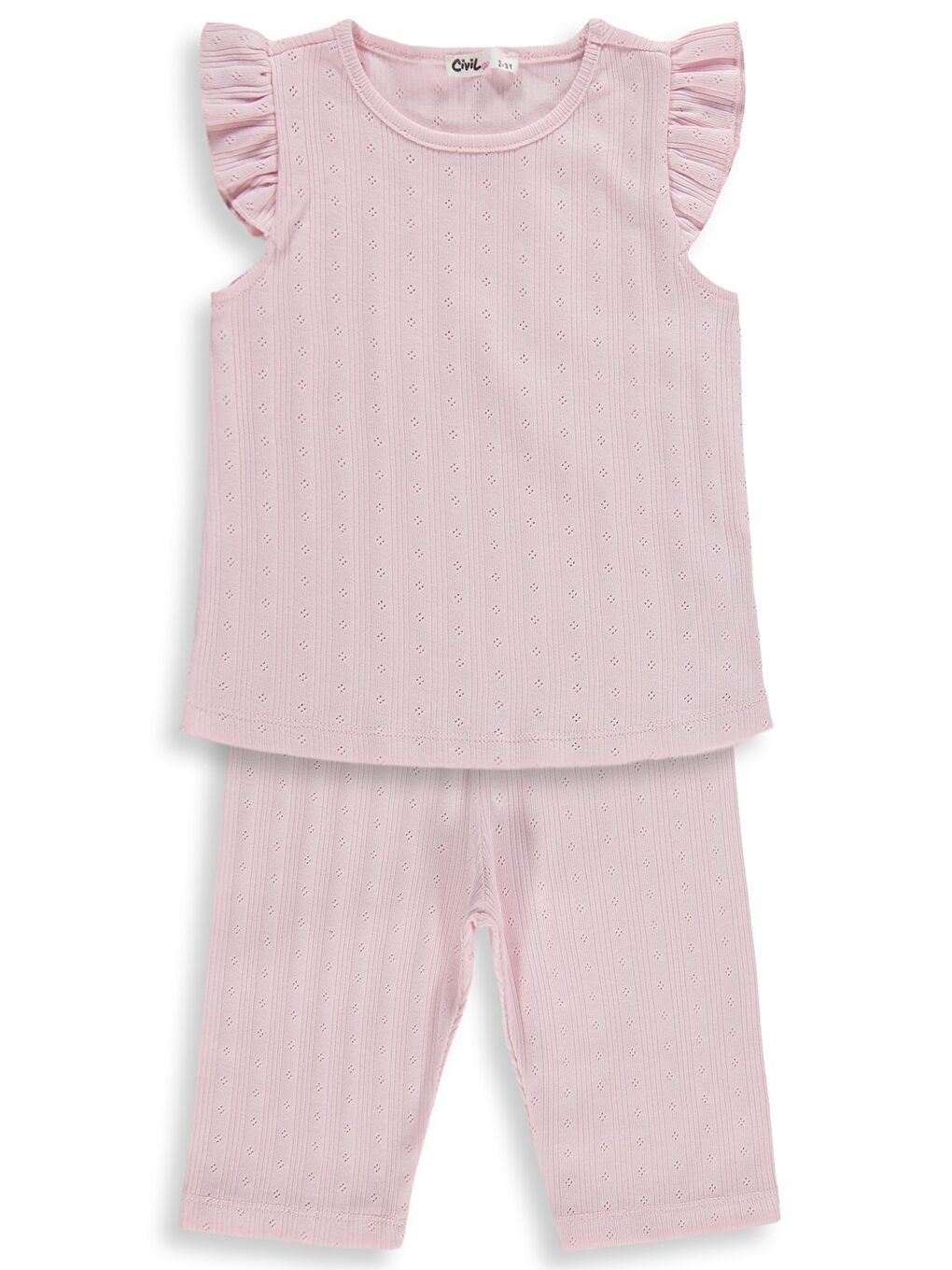 Girls Kaprili 2-5 Yaş Pijama Takımı - Pembe