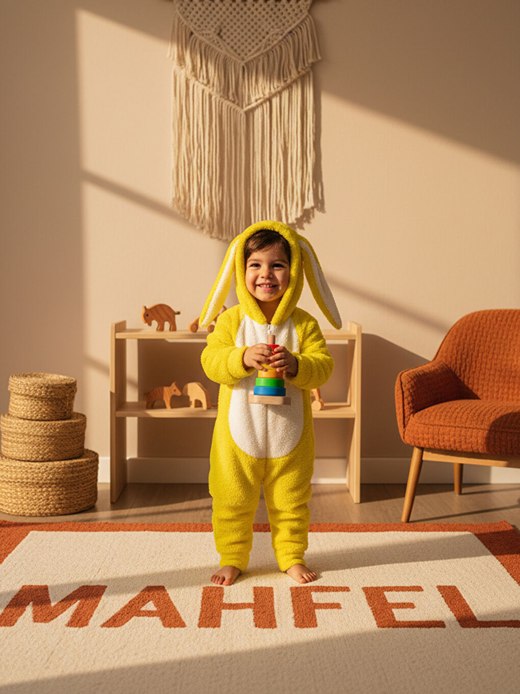 Welsoft Sarı kız Çocuk Desenli Kışlık  Uyku Tulumu 1–6 Yaş-6