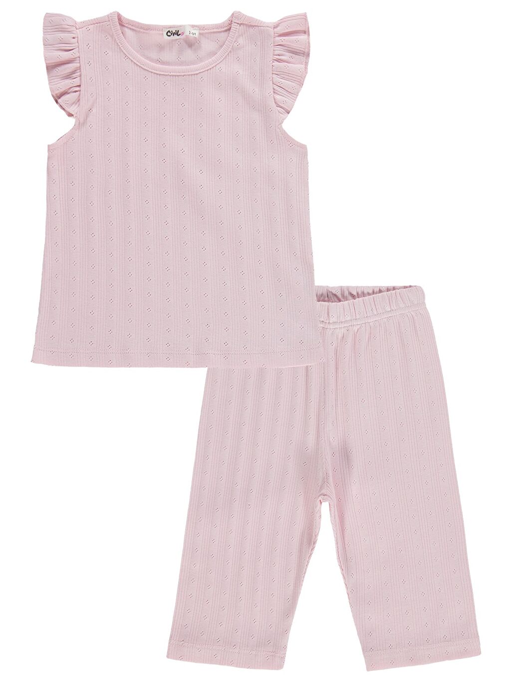 Girls Kaprili 2-5 Yaş Pijama Takımı - Pembe-1