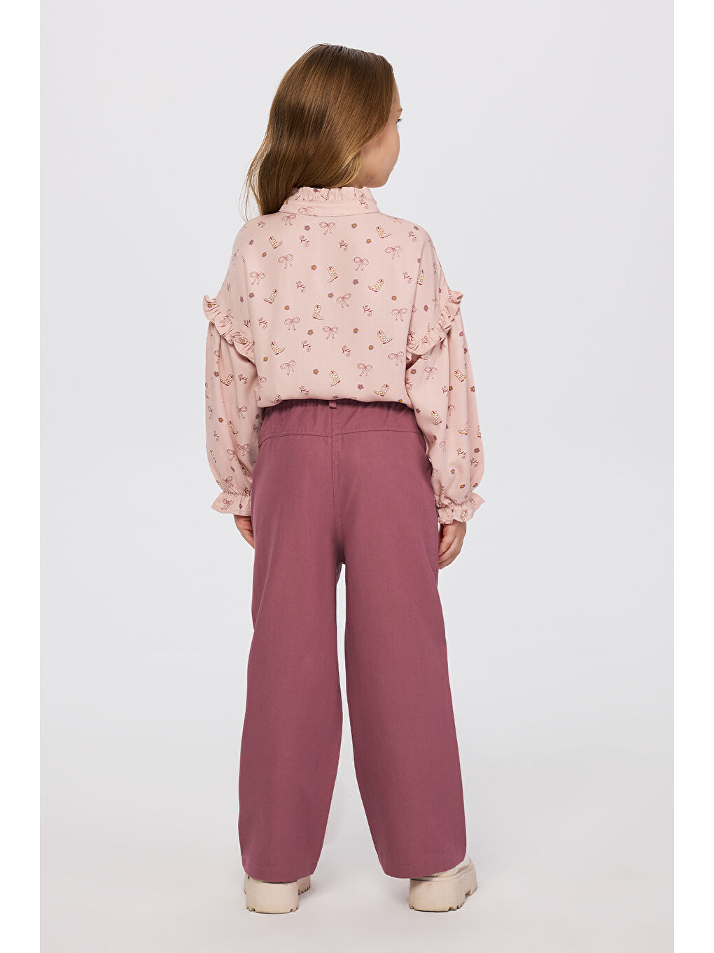 Pembe Kız Çocuk Gül Pantolon-6