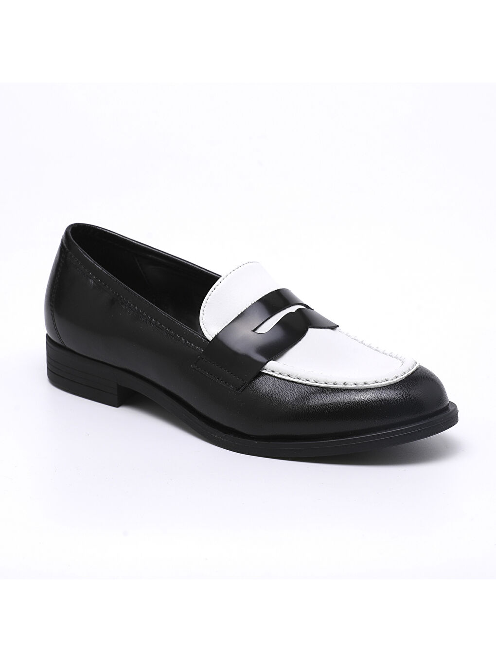 Siyah Kadın Loafer Ayakkabı 6A5333 MP 5333 MP Vitello RY Nero/White
