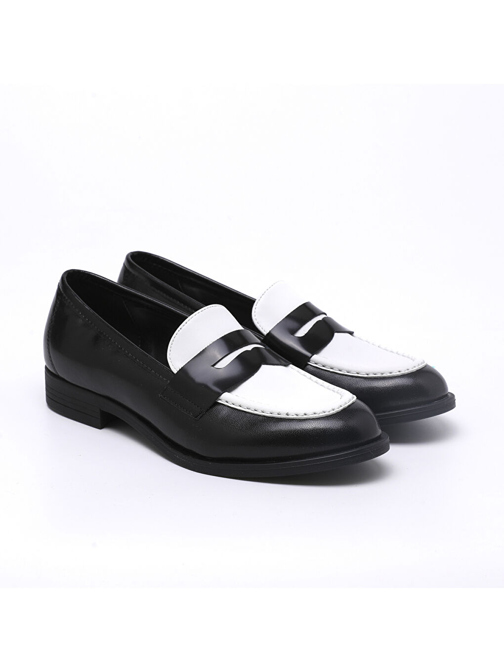 Siyah Kadın Loafer Ayakkabı 6A5333 MP 5333 MP Vitello RY Nero/White-1