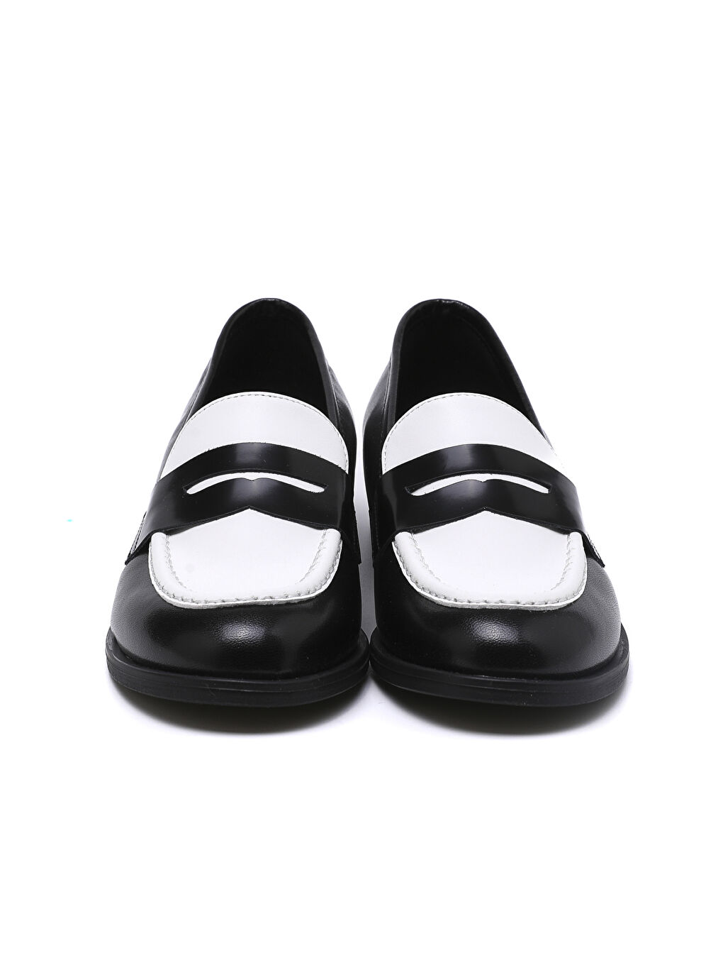 Siyah Kadın Loafer Ayakkabı 6A5333 MP 5333 MP Vitello RY Nero/White-2