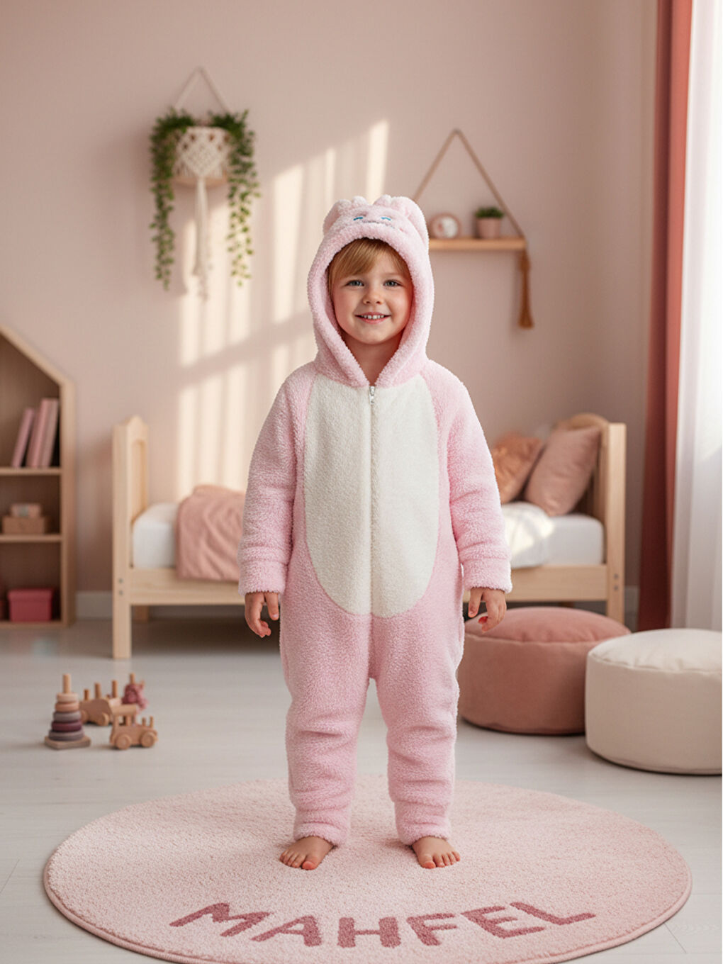 Welsoft Kız Çocuk Pembe Desenli Kışlık  Uyku Tulumu 1–6 Yaş-6