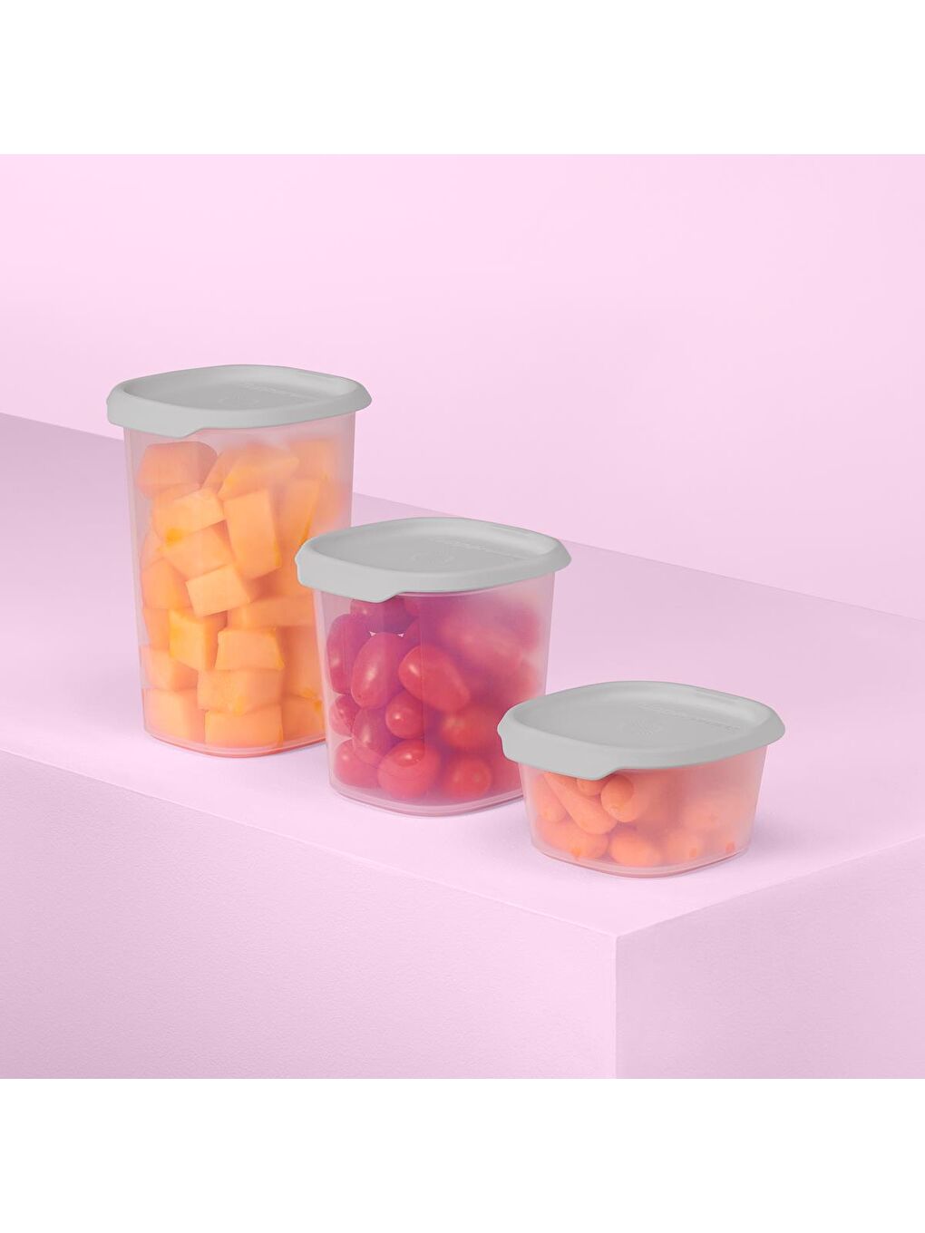 Tupperware Şeffaf Tek Dokunuş Kare  Saklama Kabı 1.25L - 3