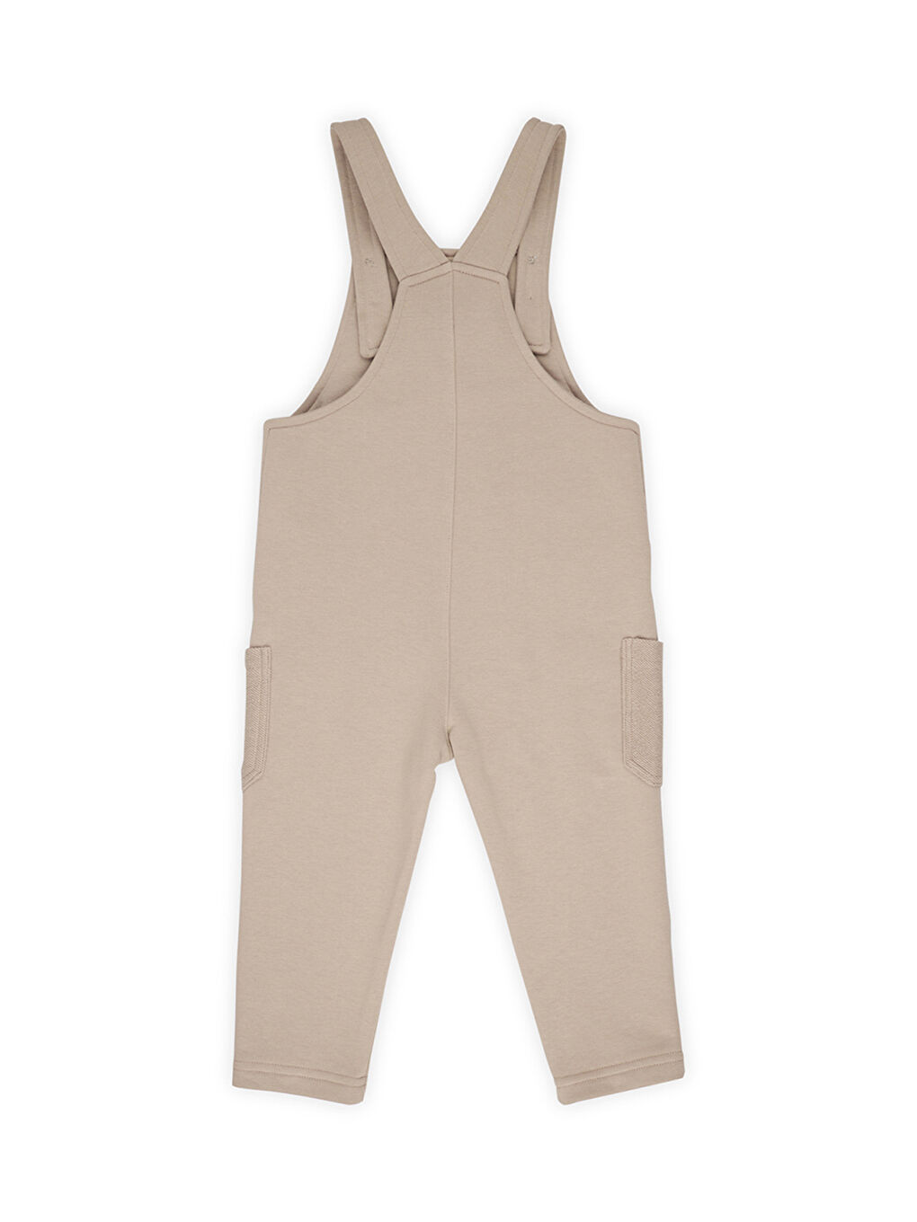 Bej Erkek Çocuk Cepli Örme Salopet Vizon-8