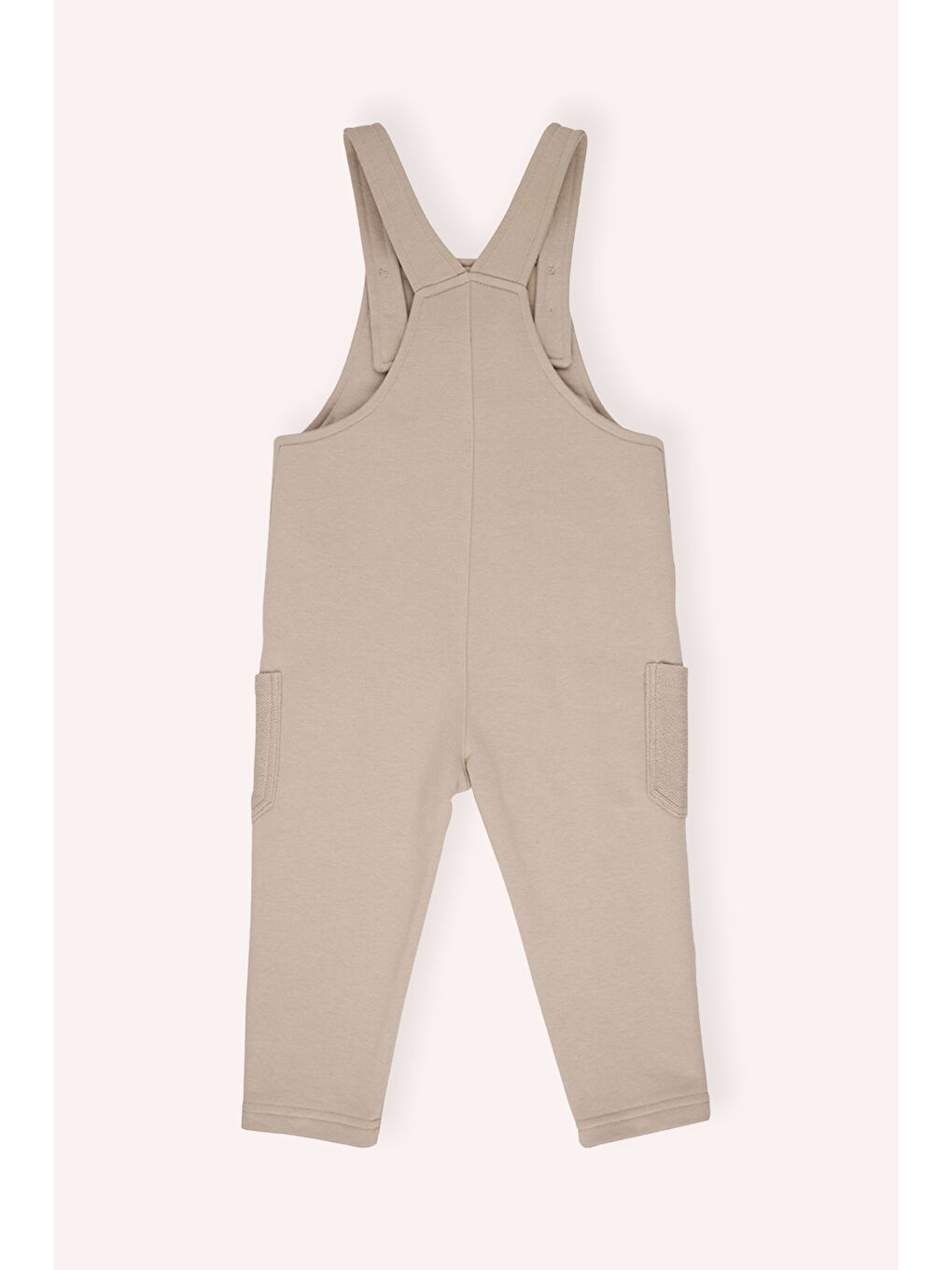 Bej Erkek Çocuk Cepli Örme Salopet Vizon-9