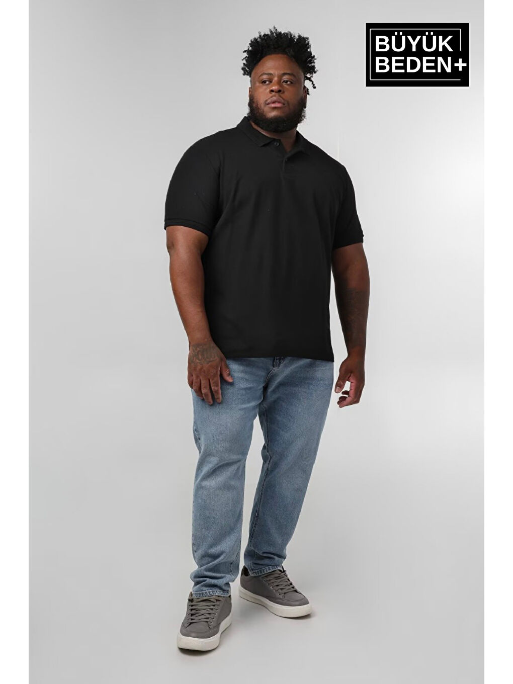 Siyah Erkek Polo Yaka Tişört SPR25BPL25-1