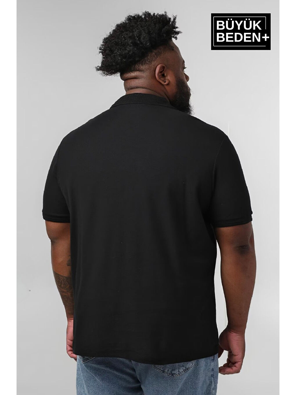 Siyah Erkek Polo Yaka Tişört SPR25BPL25-2