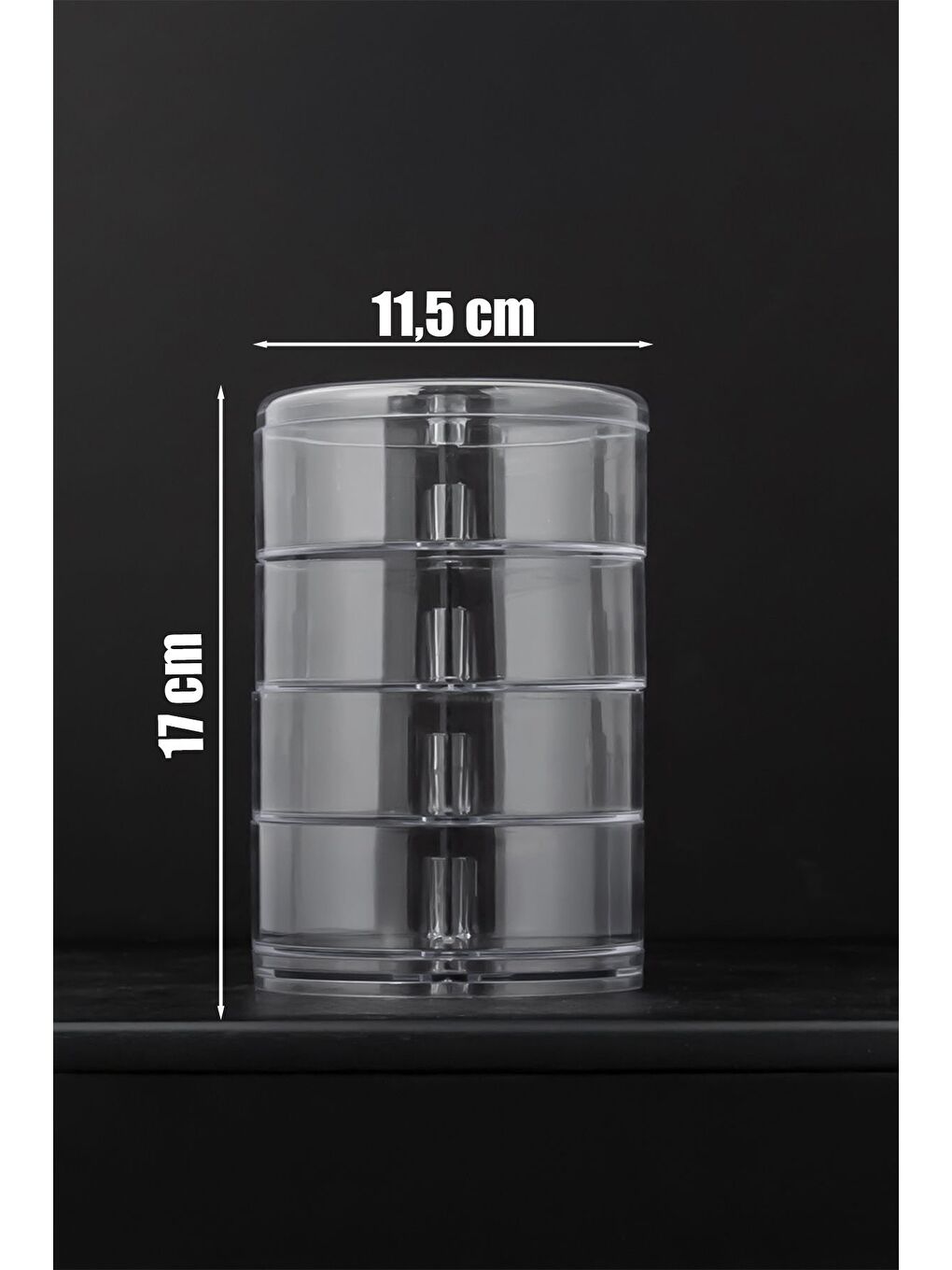 Renksiz Ak-515 4 Katlı Dönebilen Organizer Çok Amaçlı Düzenleyici