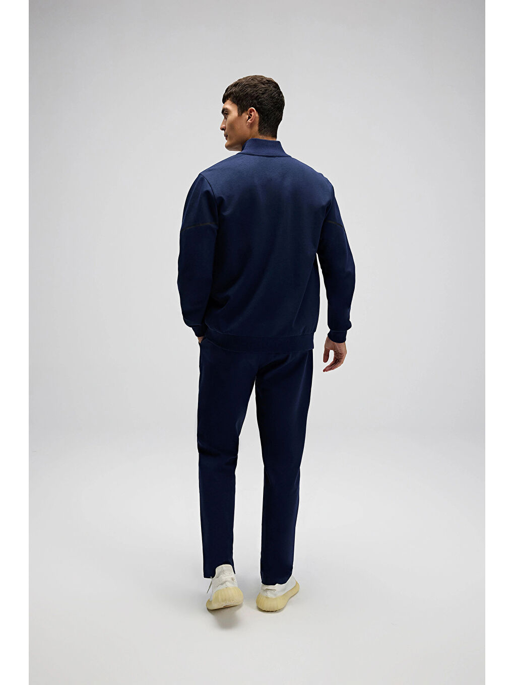 Lacivert Pamuklu Regular Fit Normal Bel Düz Paça Eşofman Altı EM546-NV-3