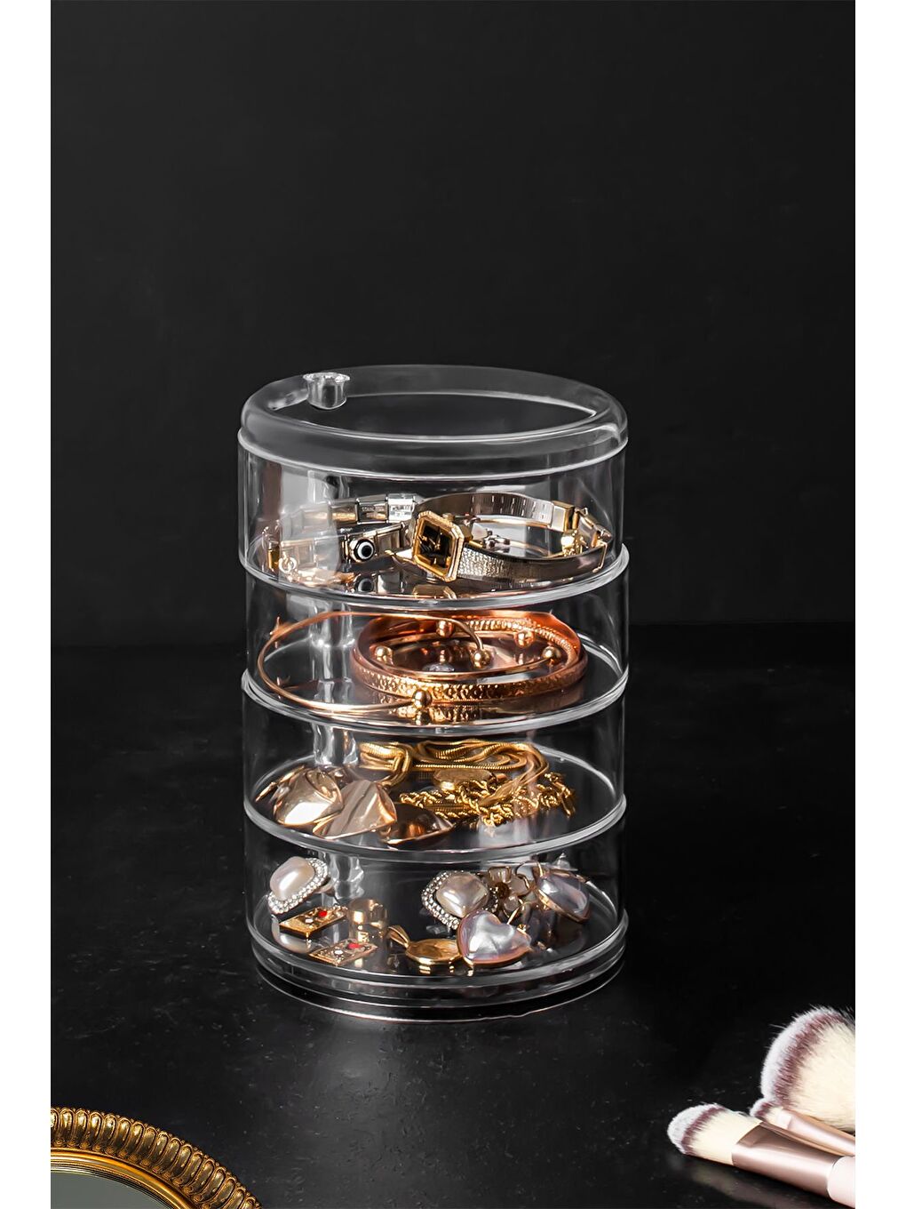 Renksiz Ak-515 4 Katlı Dönebilen Organizer Çok Amaçlı Düzenleyici-2