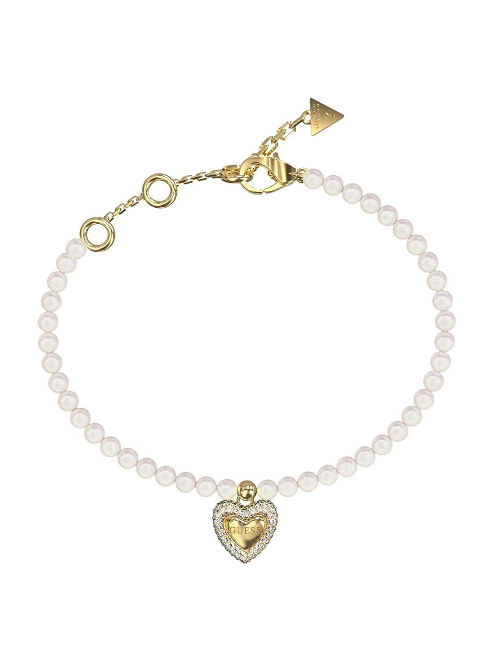 Sarı JGUJUBB06091JWYGS Kalpli İnci Kadın Bileklik