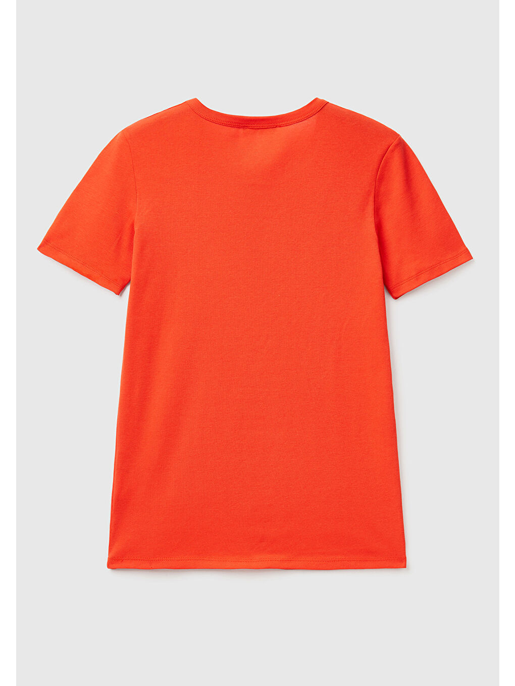 United Colors Of Benetton Kadın Kırmızı  100 Pamuk Basic Kısa Kollu Bisiklet Yaka T Shirt - 3