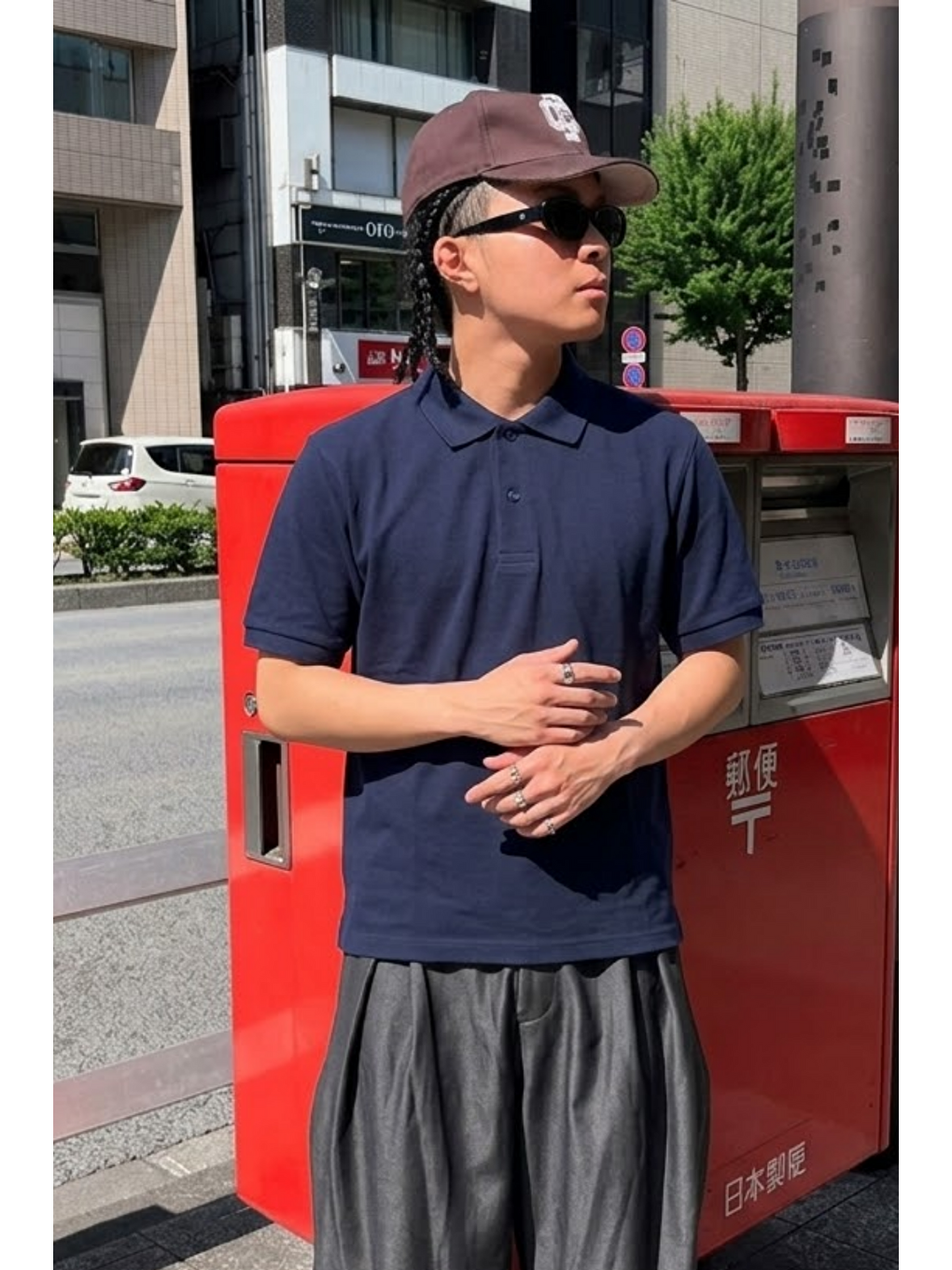 Erkek Straight Fit Lacivert Polo Yaka Tişört-1