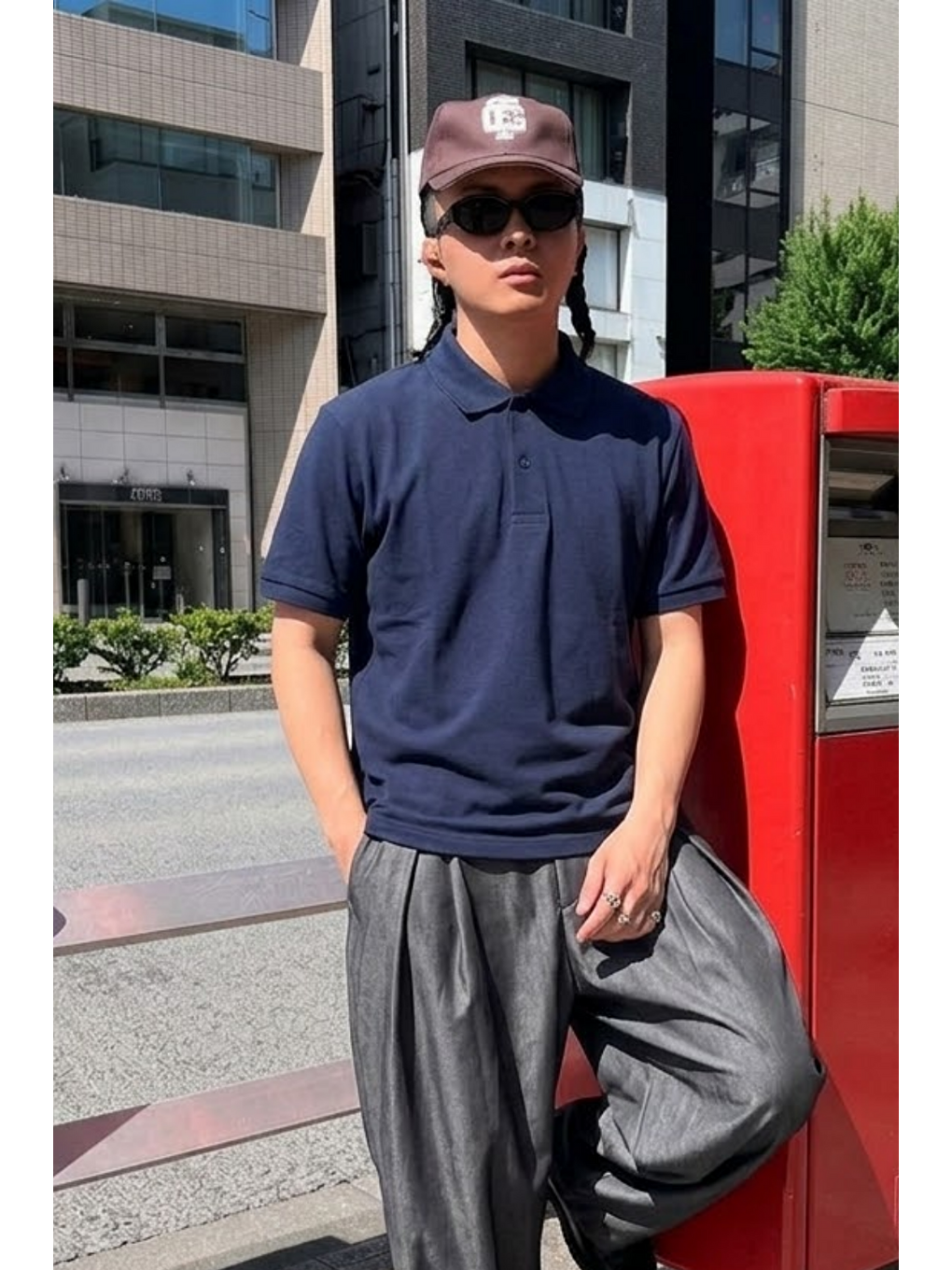 Erkek Straight Fit Lacivert Polo Yaka Tişört-2