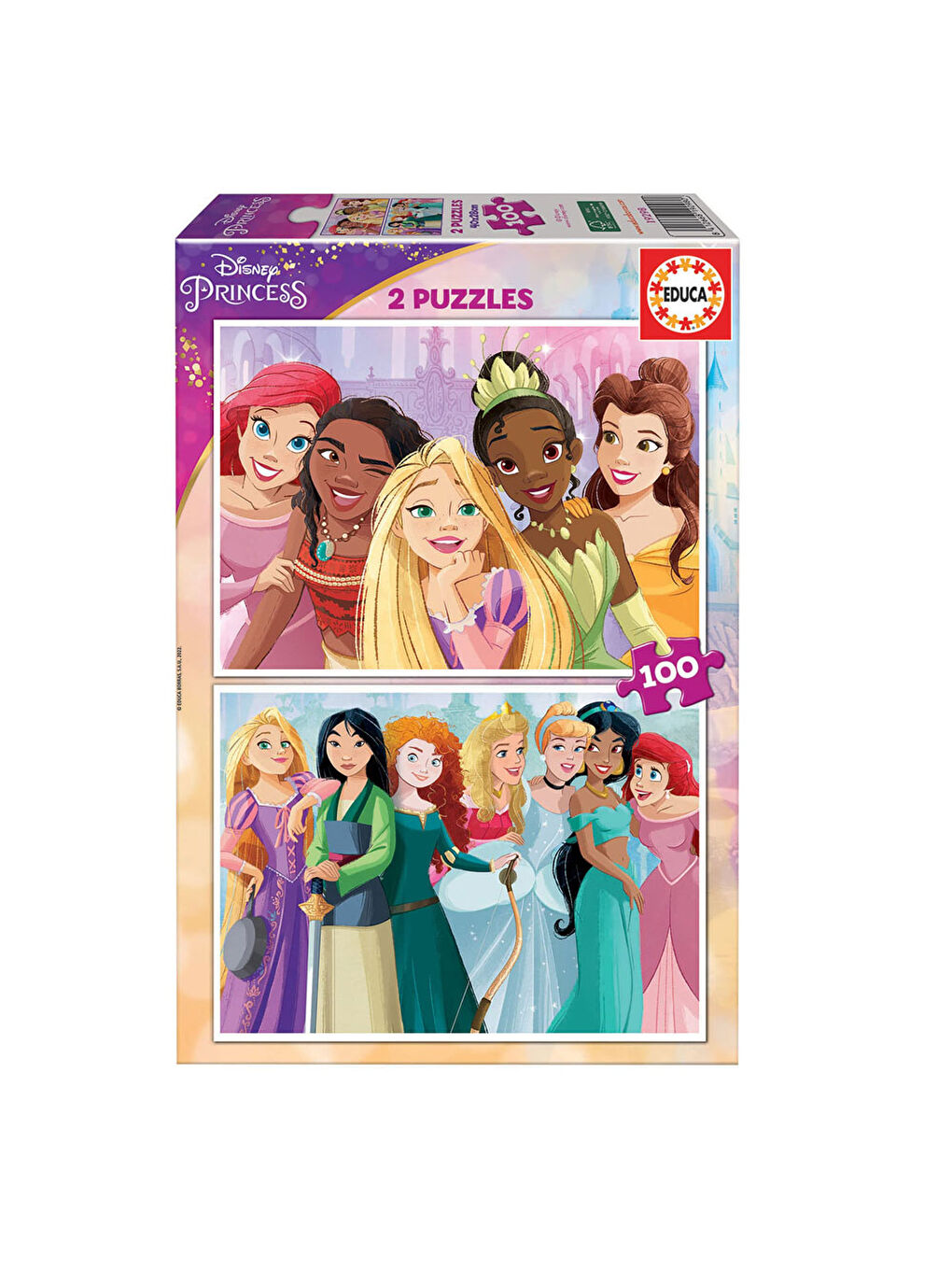 Çocuk Puzzle 2X100 Parça Princess 19298