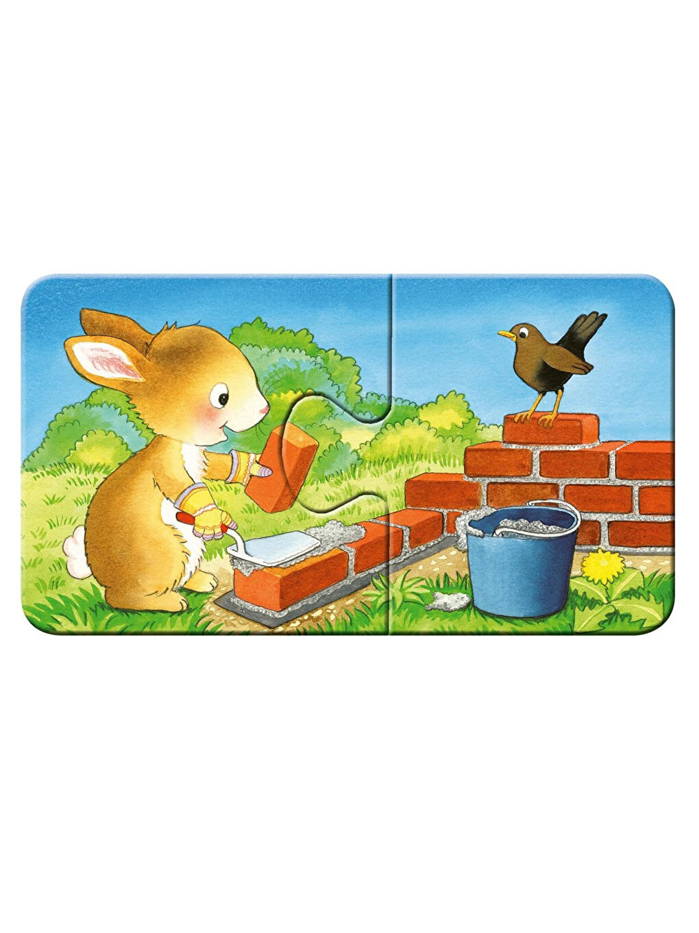 Ravensburger Renksiz Çocuk Puzzle 9x2 Parça İnşaatçı Hayvanlar 30743