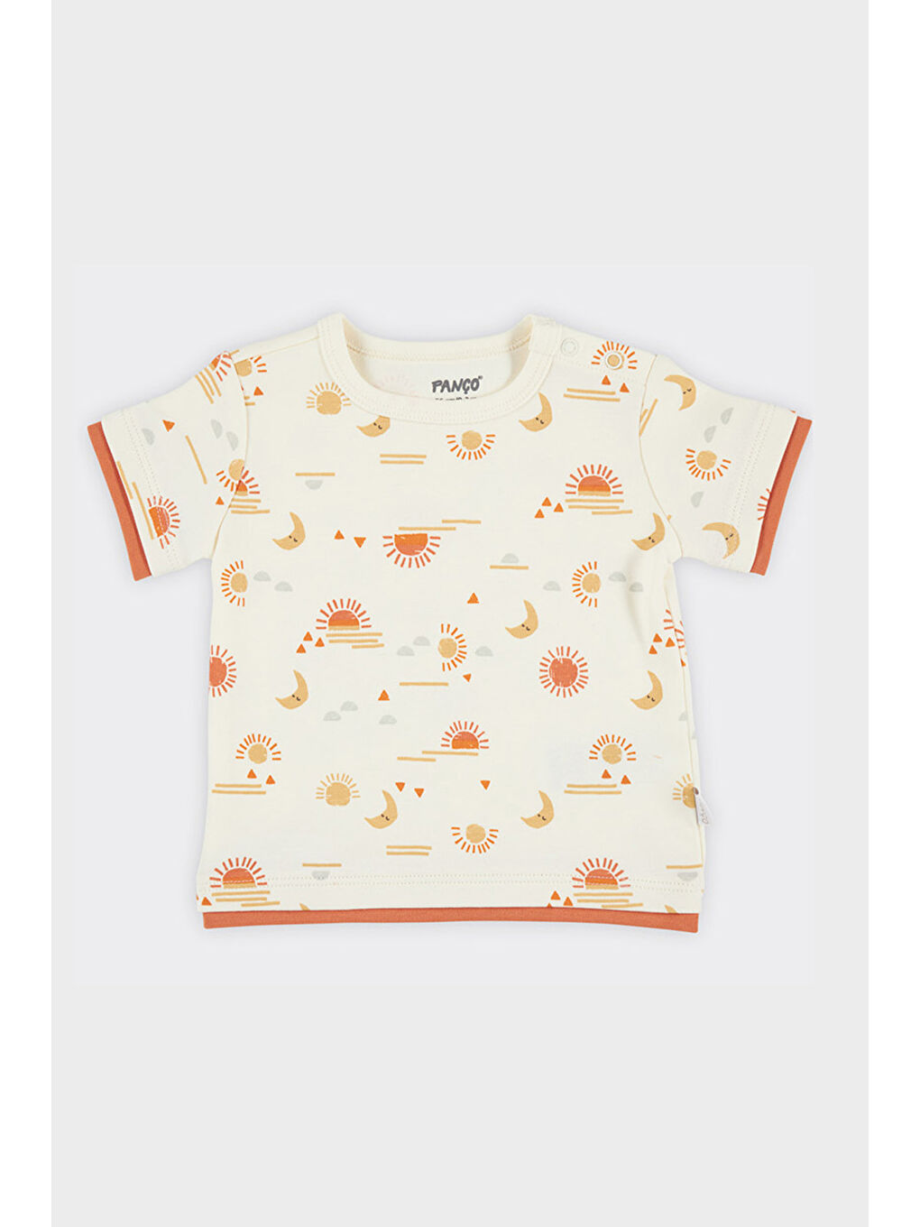 Yenidoğan Baskılı Kısa Kollu Ekru Tişört