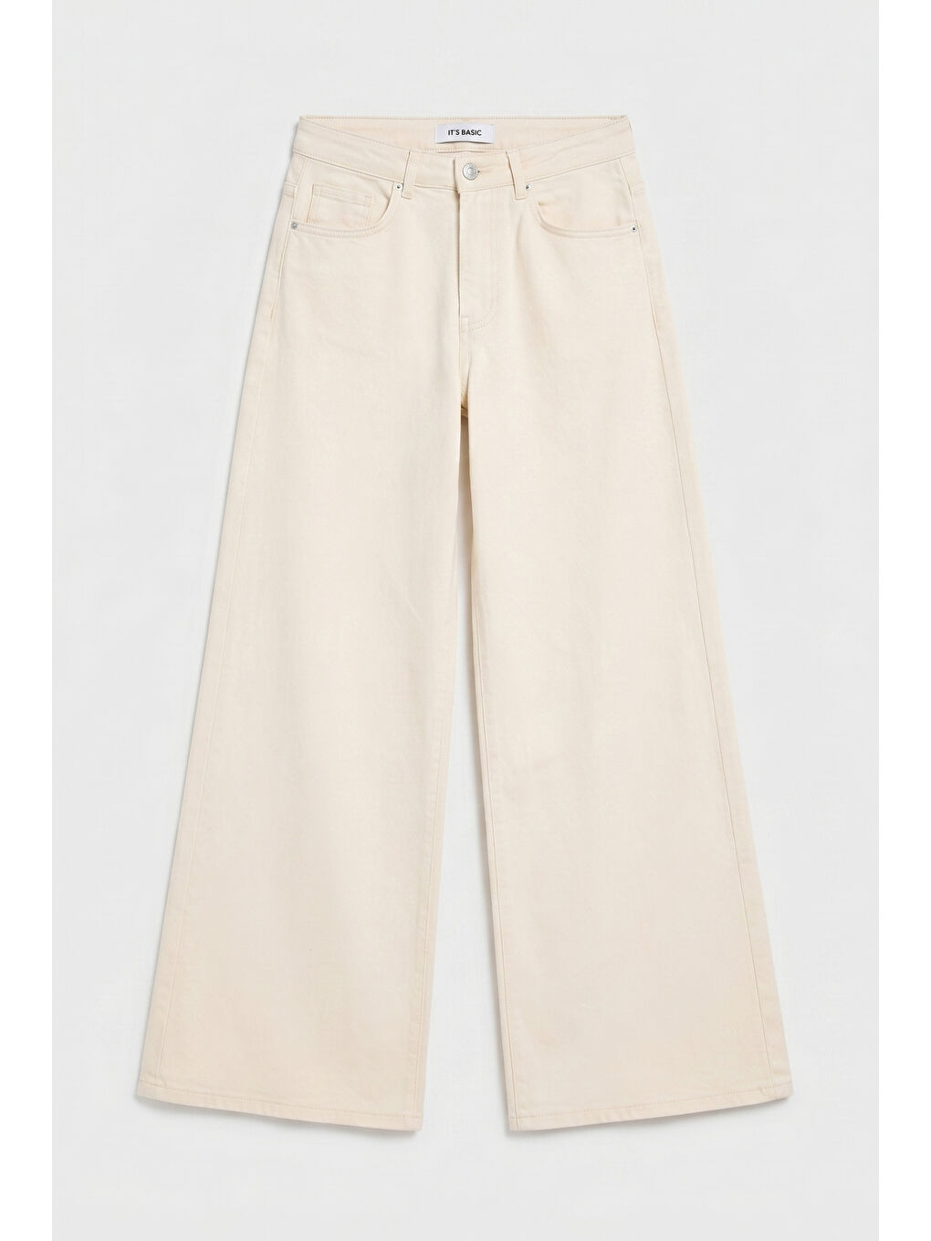 Bej Kadın Raw 7s6-69 Palazzo Fit Elastan Kumaş Denim Jean-5