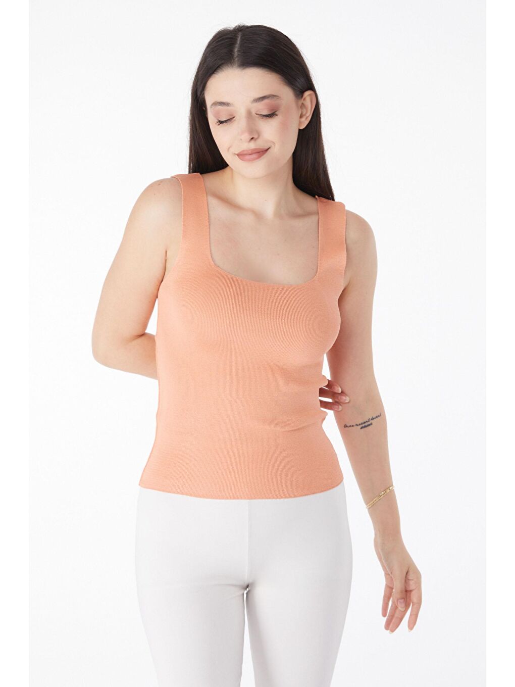 TOFİSA Lila Düz Orta Kadın Lila Yazlık Triko Crop - 25220 - 2