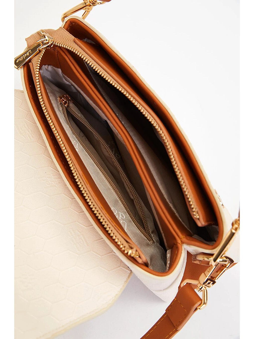 Ekru Krem Kadın Omuz Çantası 930517-3